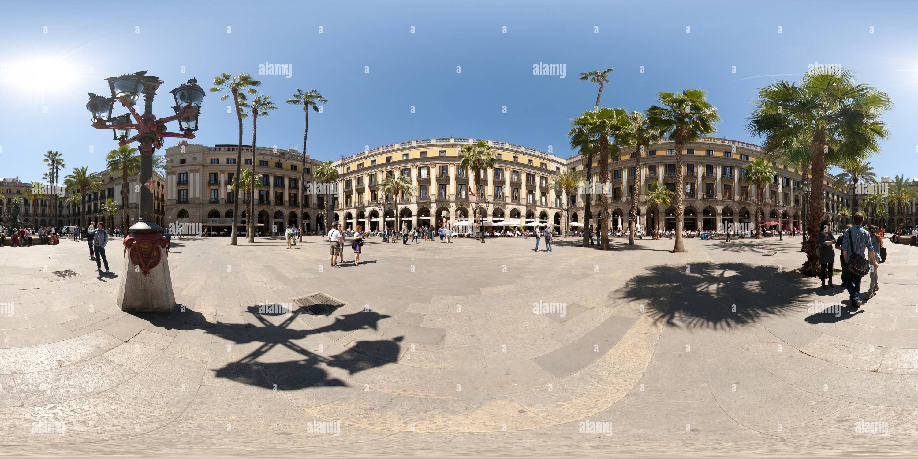 Vista panorámica en 360 grados de Barcelona, Plaça Reial (7595)