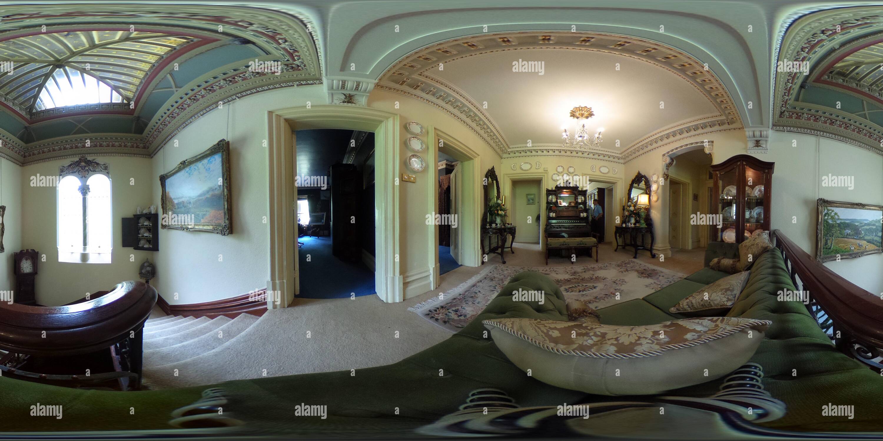 Vista panorámica en 360 grados de Foto Panorámica interior en Abbey Cwm Hir Hall
