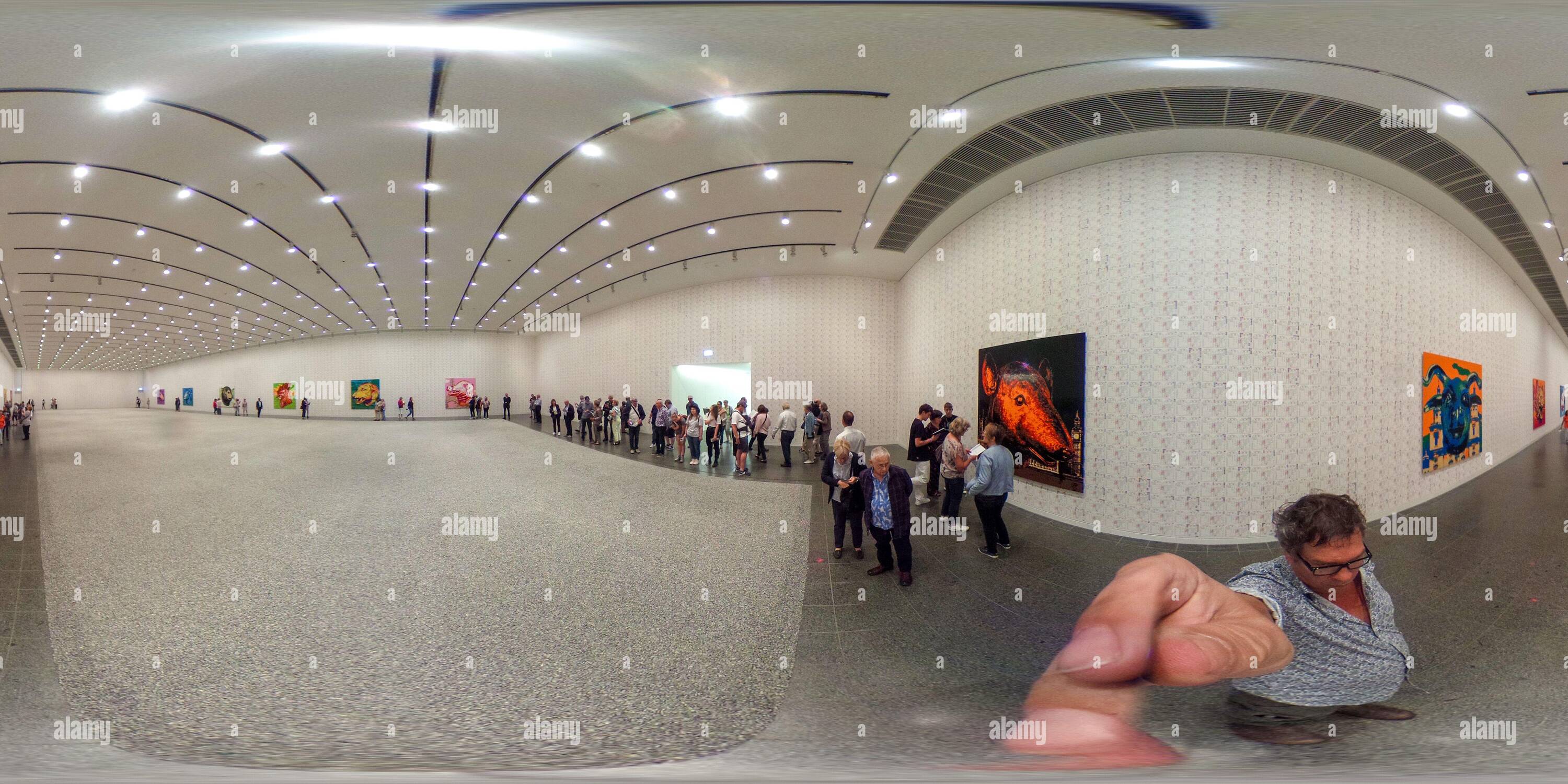 Vue panoramique à 360° de Ai Weiwei „Sunflower-Seeds“ 2010, K20 Kunstsammlung NRW, Düsseldorf 20.8.2019