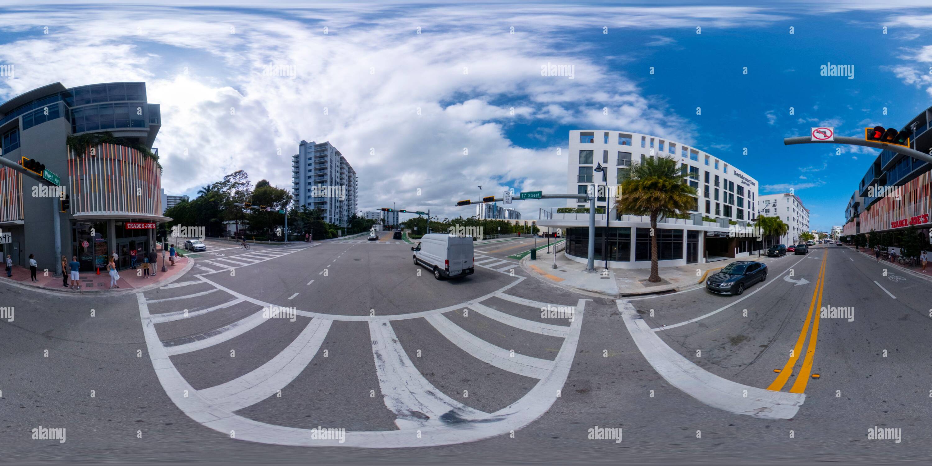 Vue panoramique à 360° de 360 vr photo Trader Joes Miami Beach FL USA