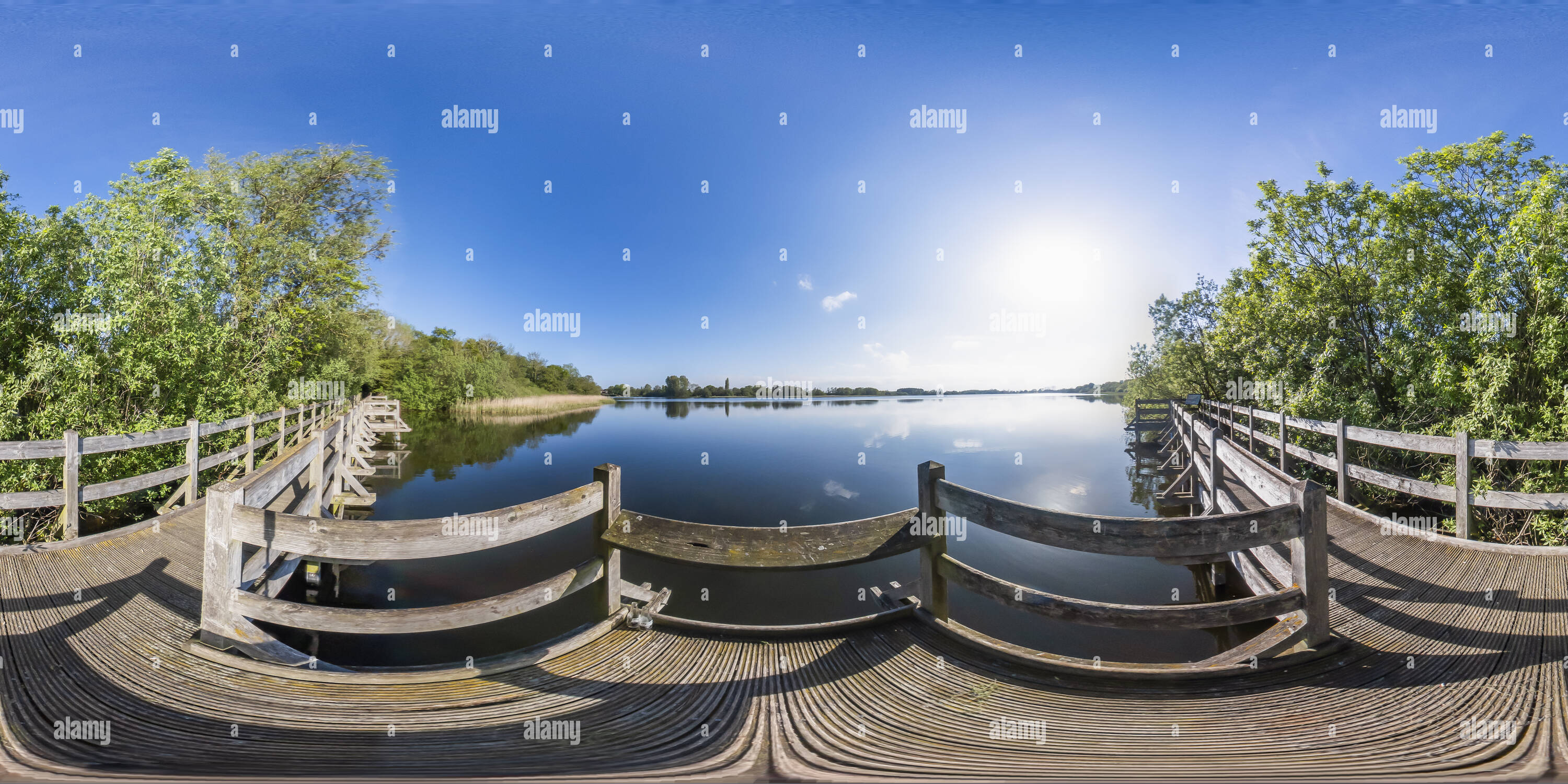 Vue panoramique à 360° de Filby Broad, Norfolk