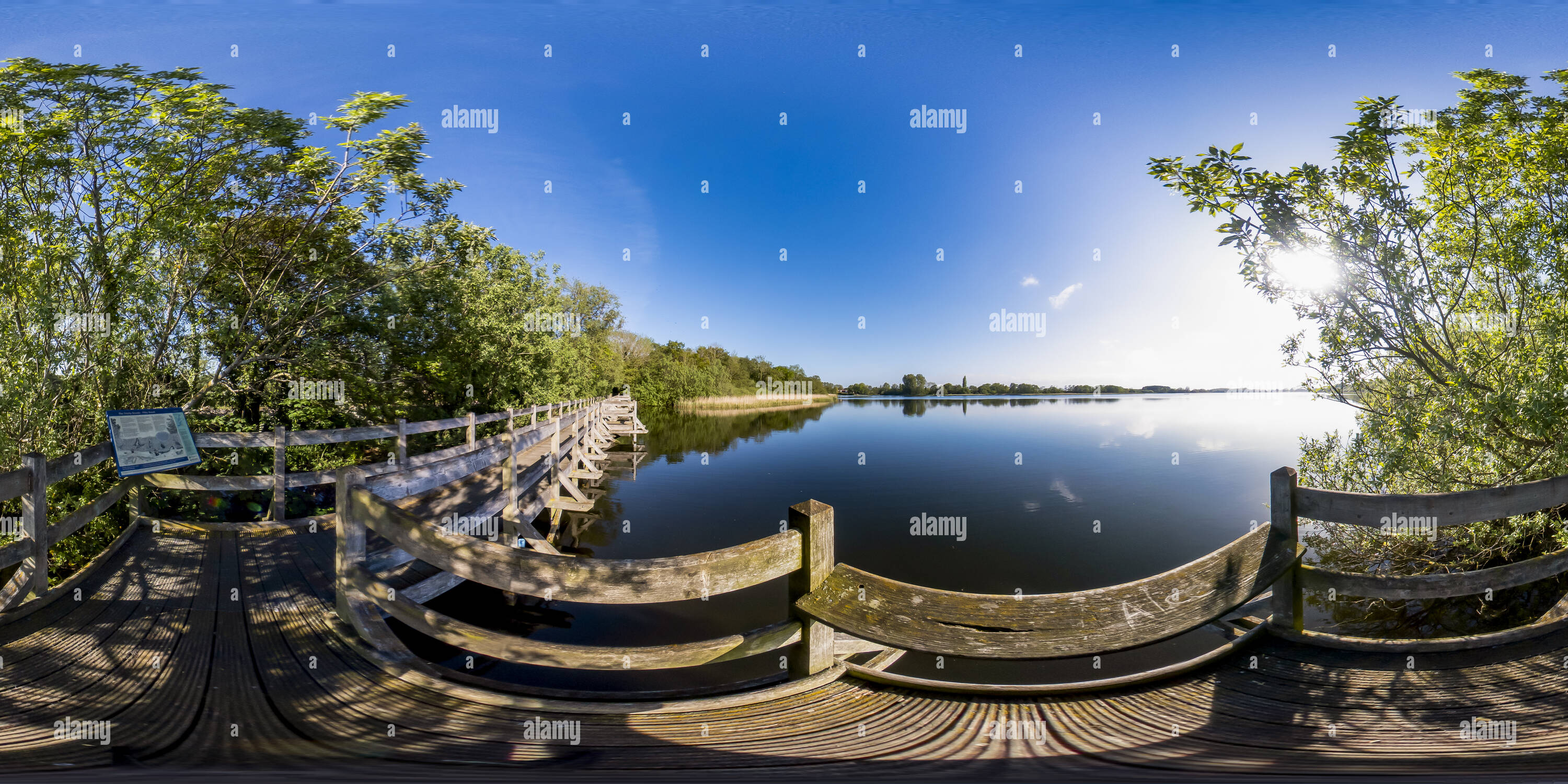 Vue panoramique à 360° de Filby Broad, Norfolk