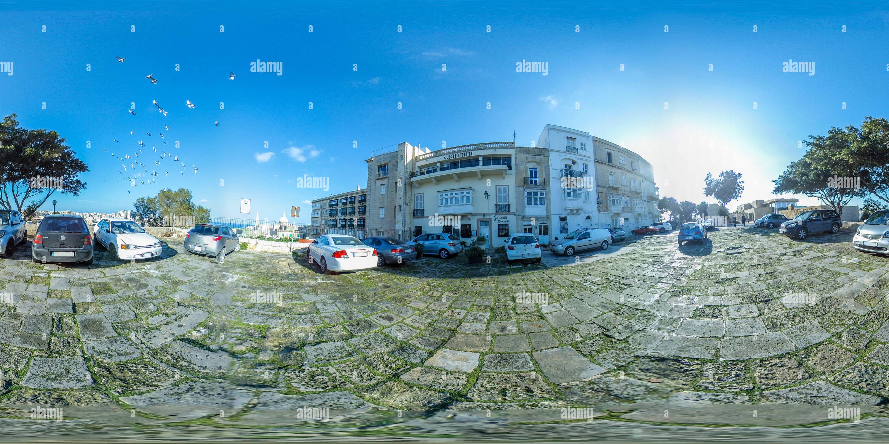 Vue panoramique à 360° de Rues de La Valette, Malte