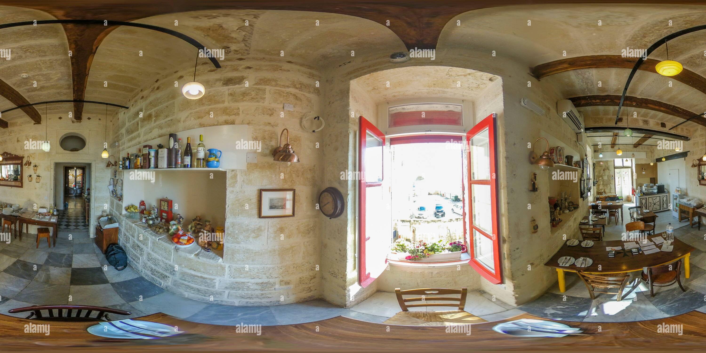 Vue panoramique à 360° de Restaurant de style médiéval