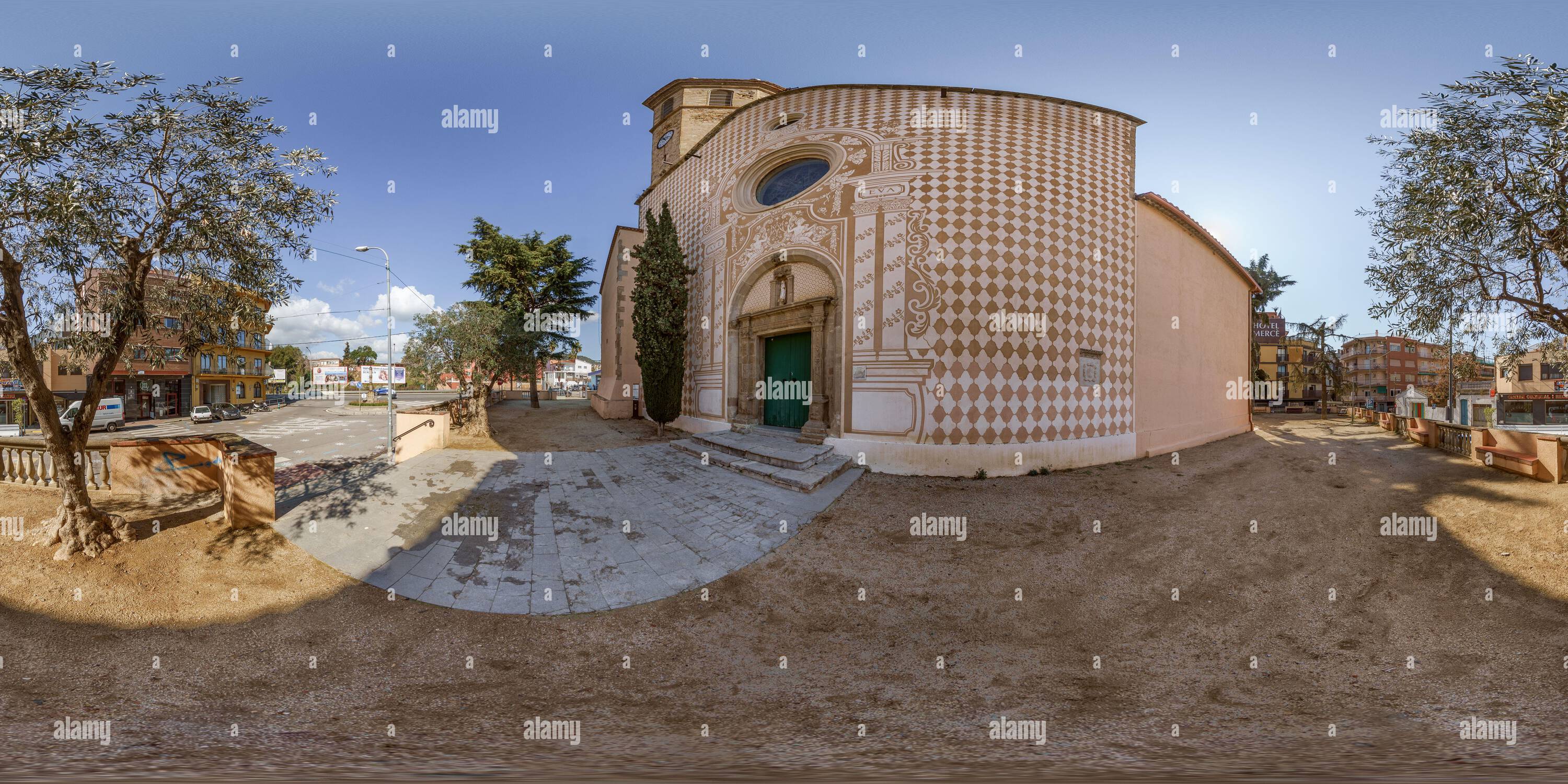 Vue panoramique à 360° de Église Santa Maria, Pineda de Mar.