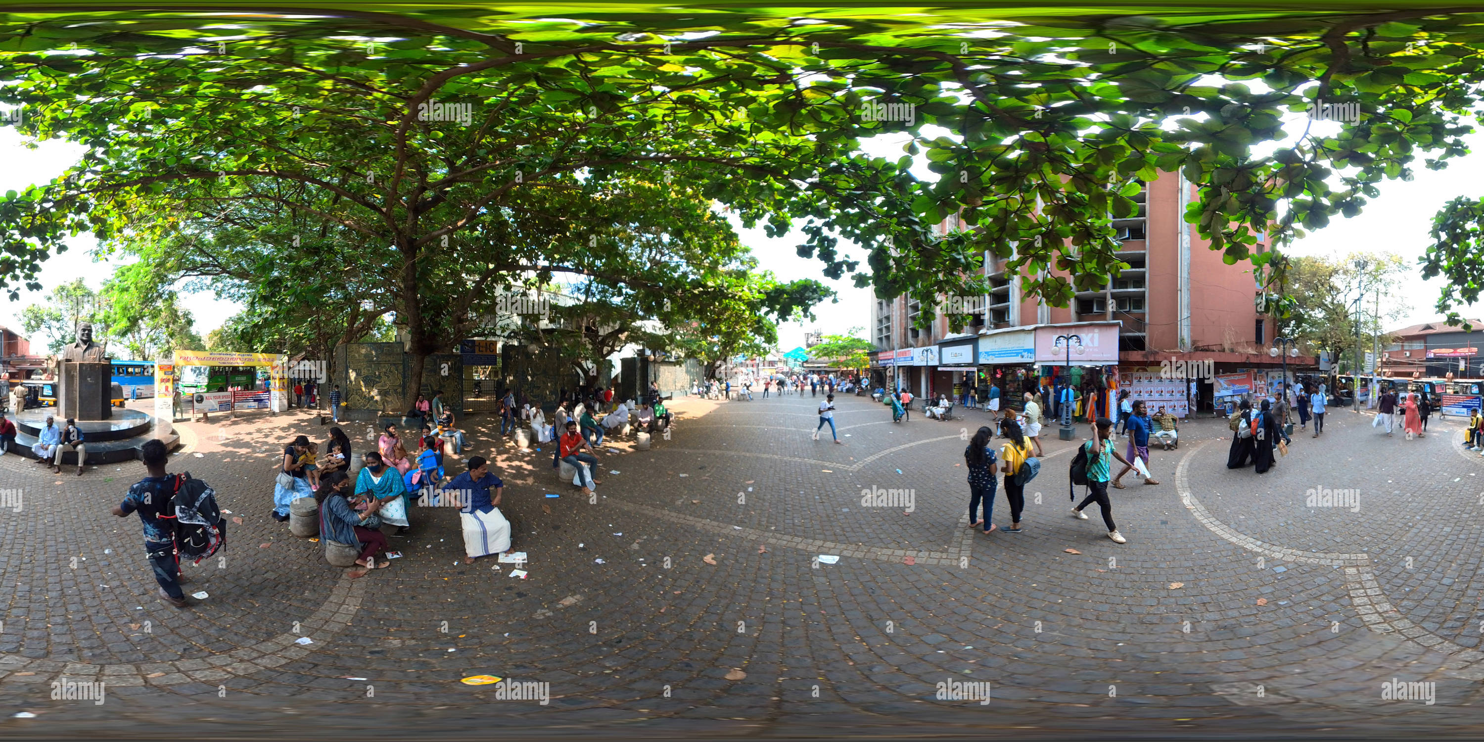 Vue panoramique à 360° de rue kozhikode SM