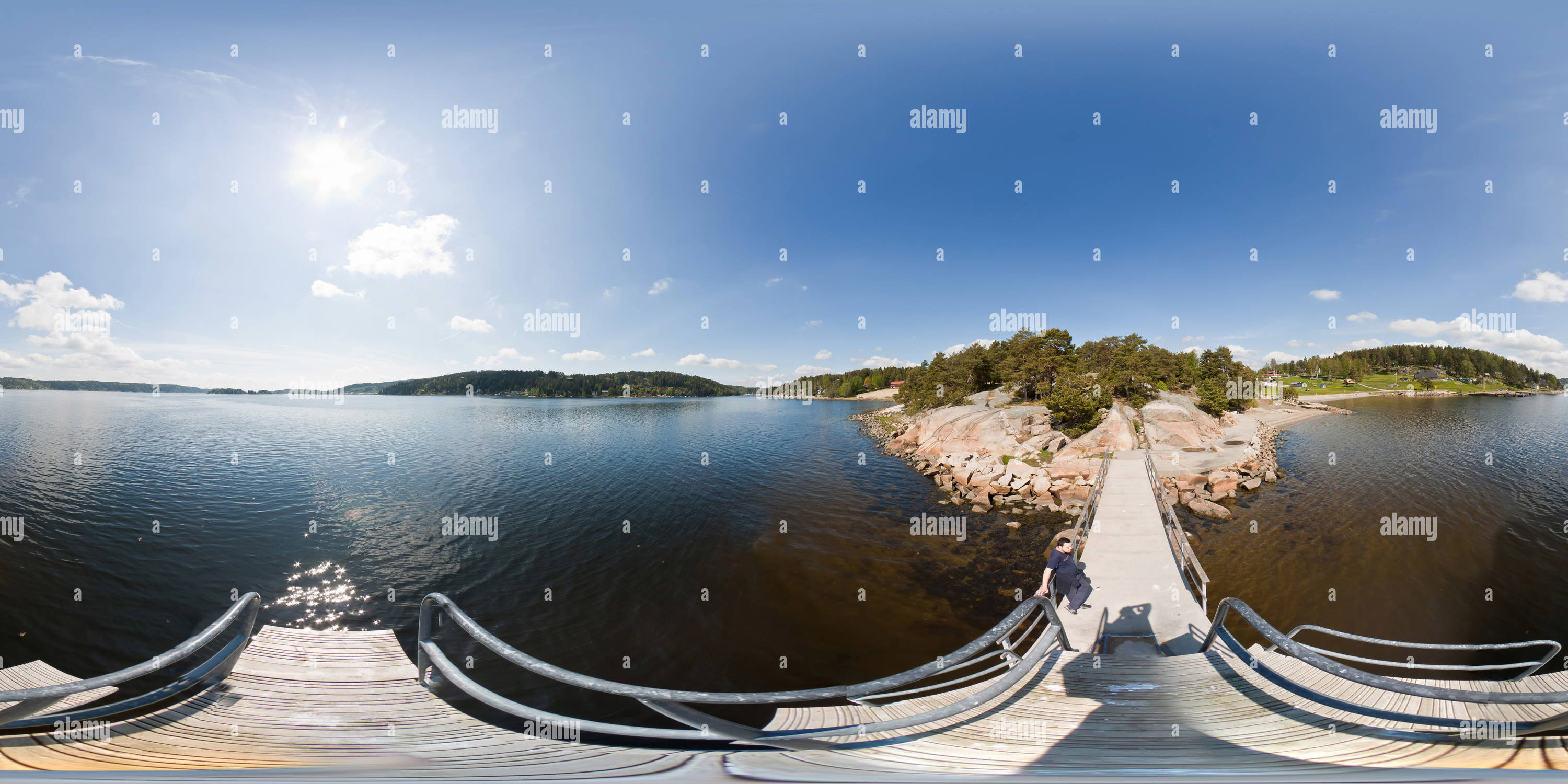 Vue panoramique à 360° de Plate-forme de plongée, Kvastebyen, Norvège