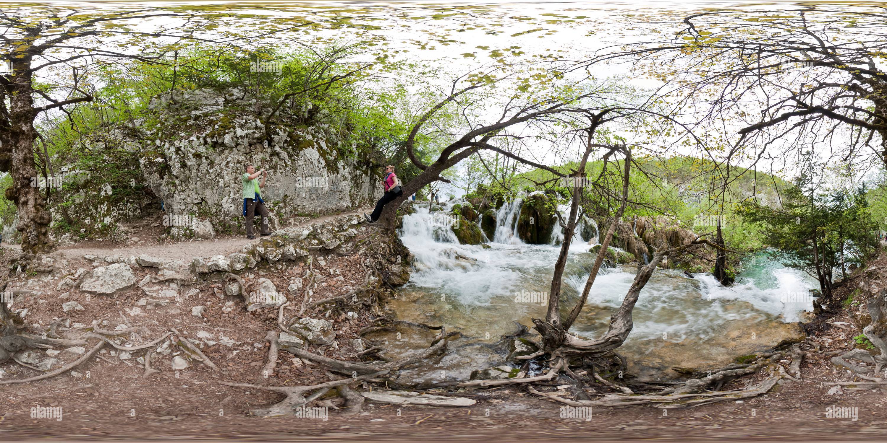 Vue panoramique à 360° de Photographe en action