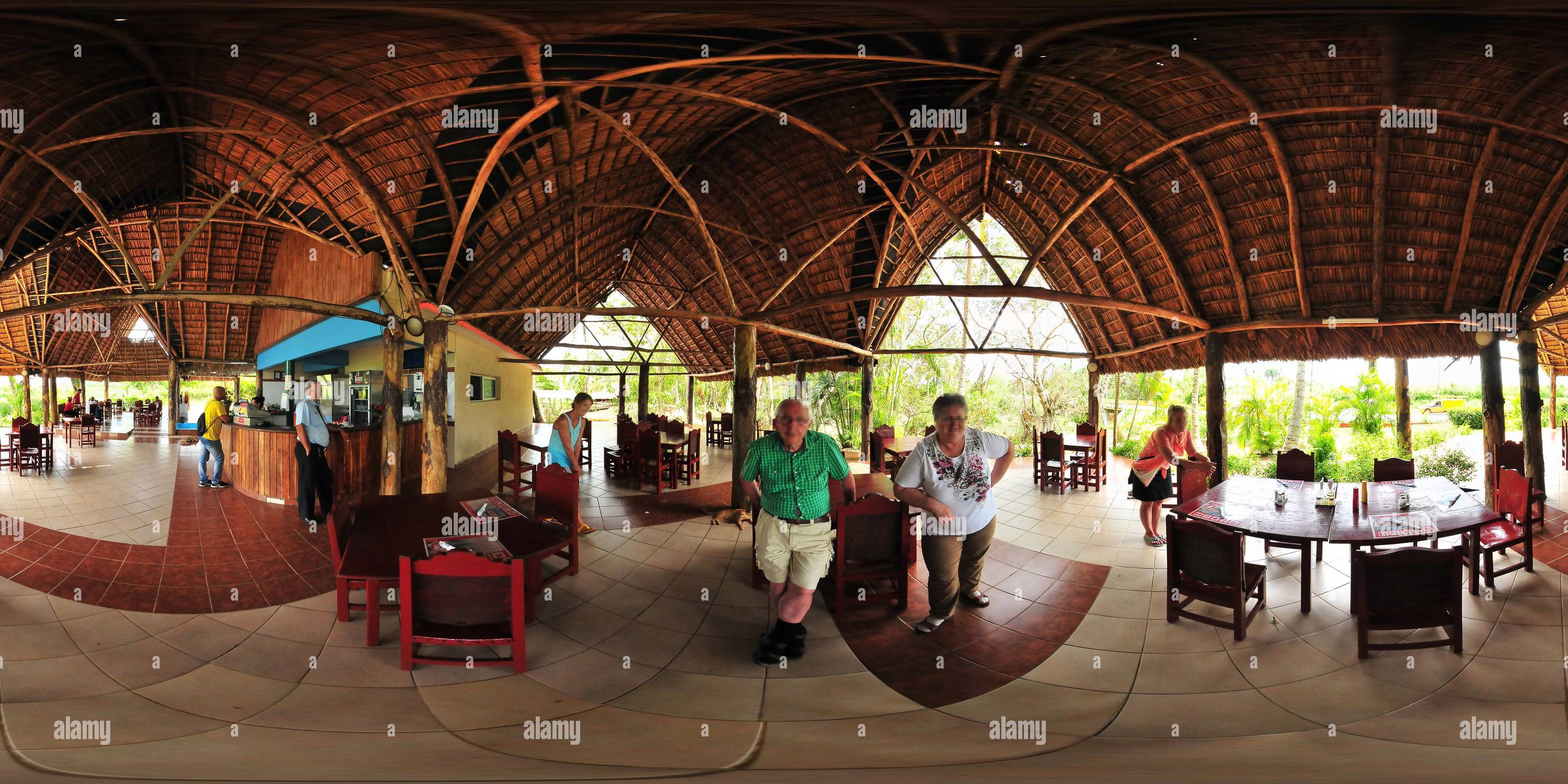 Vue panoramique à 360° de Cuba - à côté de la route de Jatibonico, le restaurant Finca Merquade