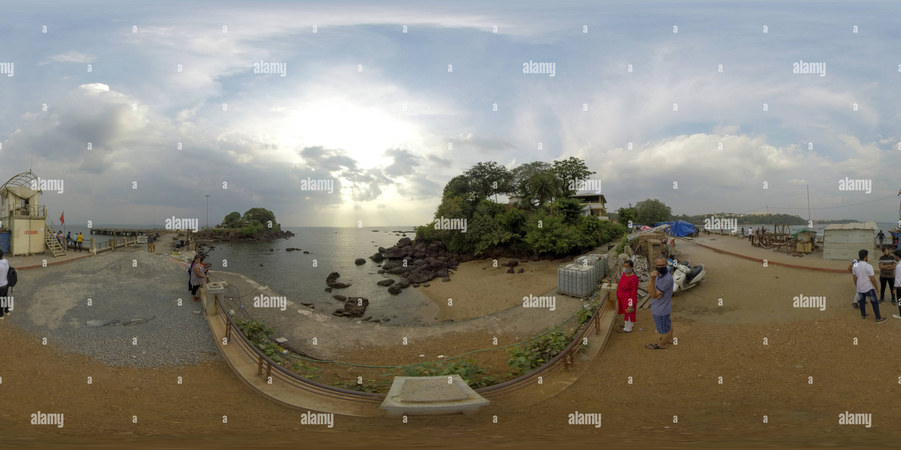 Vue panoramique à 360° de Dona Paula Beach