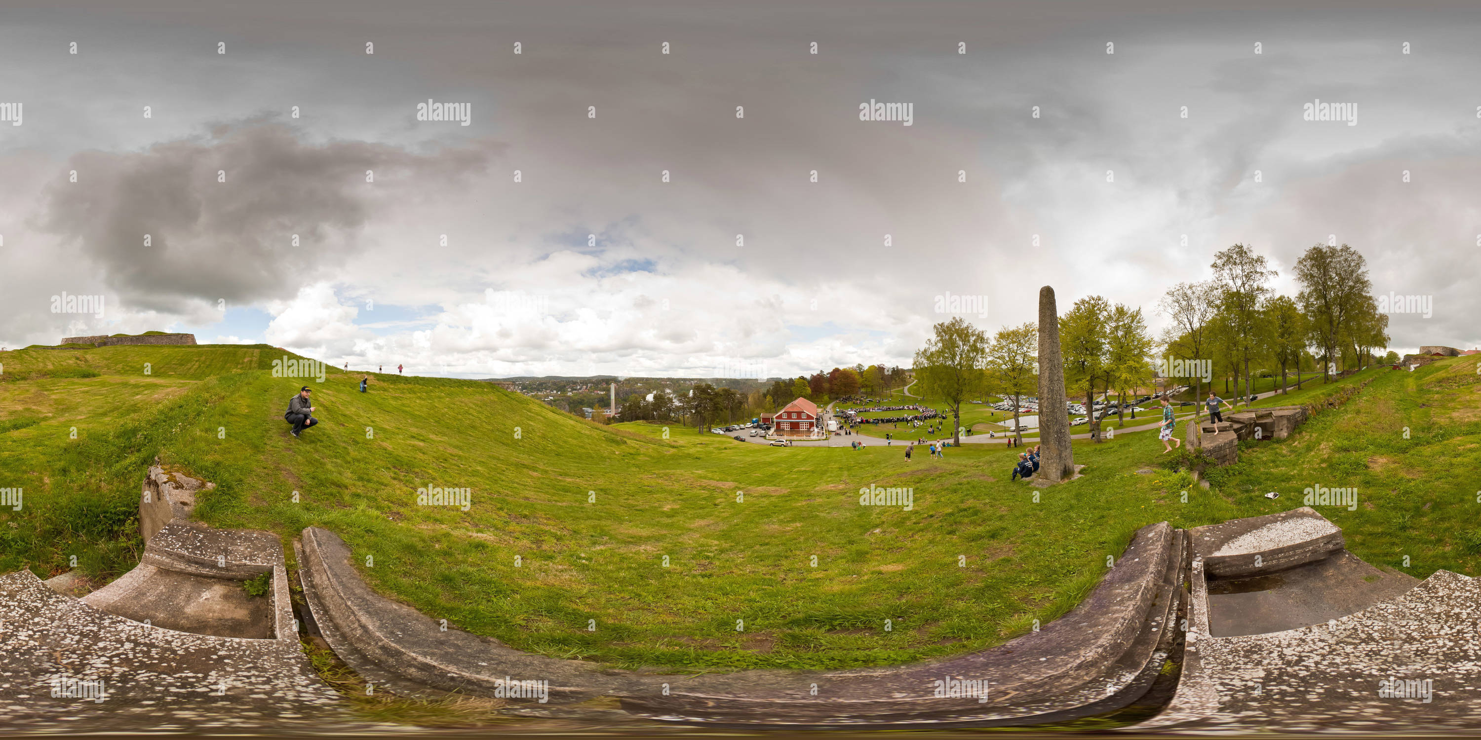 Vue panoramique à 360° de Forteresse de Fredriksten, Halden, Norvège