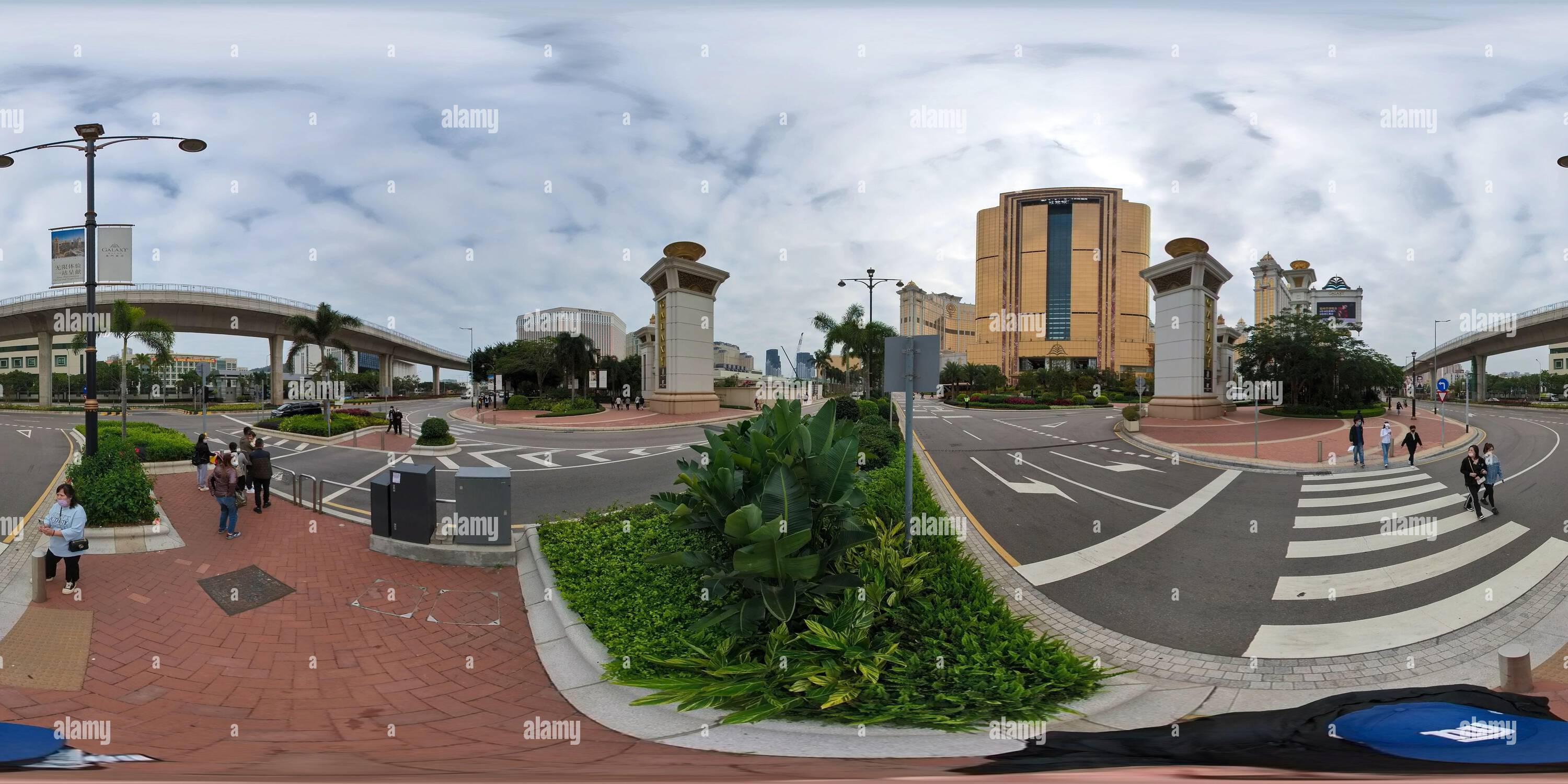 Vue panoramique à 360° de Marche entre les casinos de Macao SAR, Chine