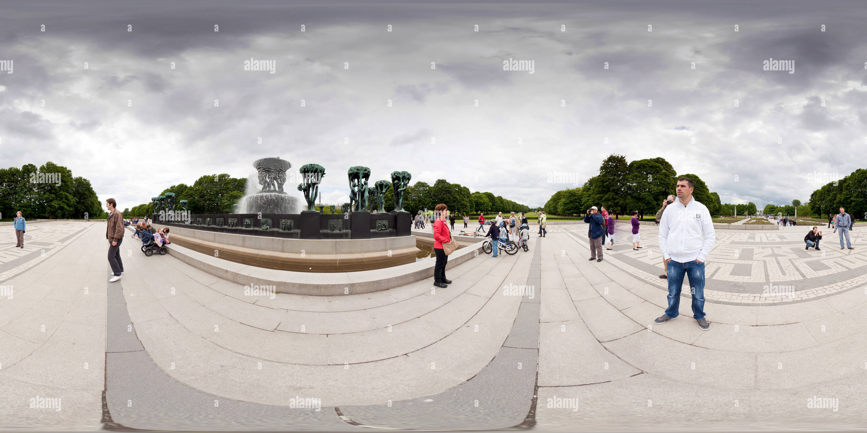 Vue panoramique à 360° de Parc de sculptures, Oslo