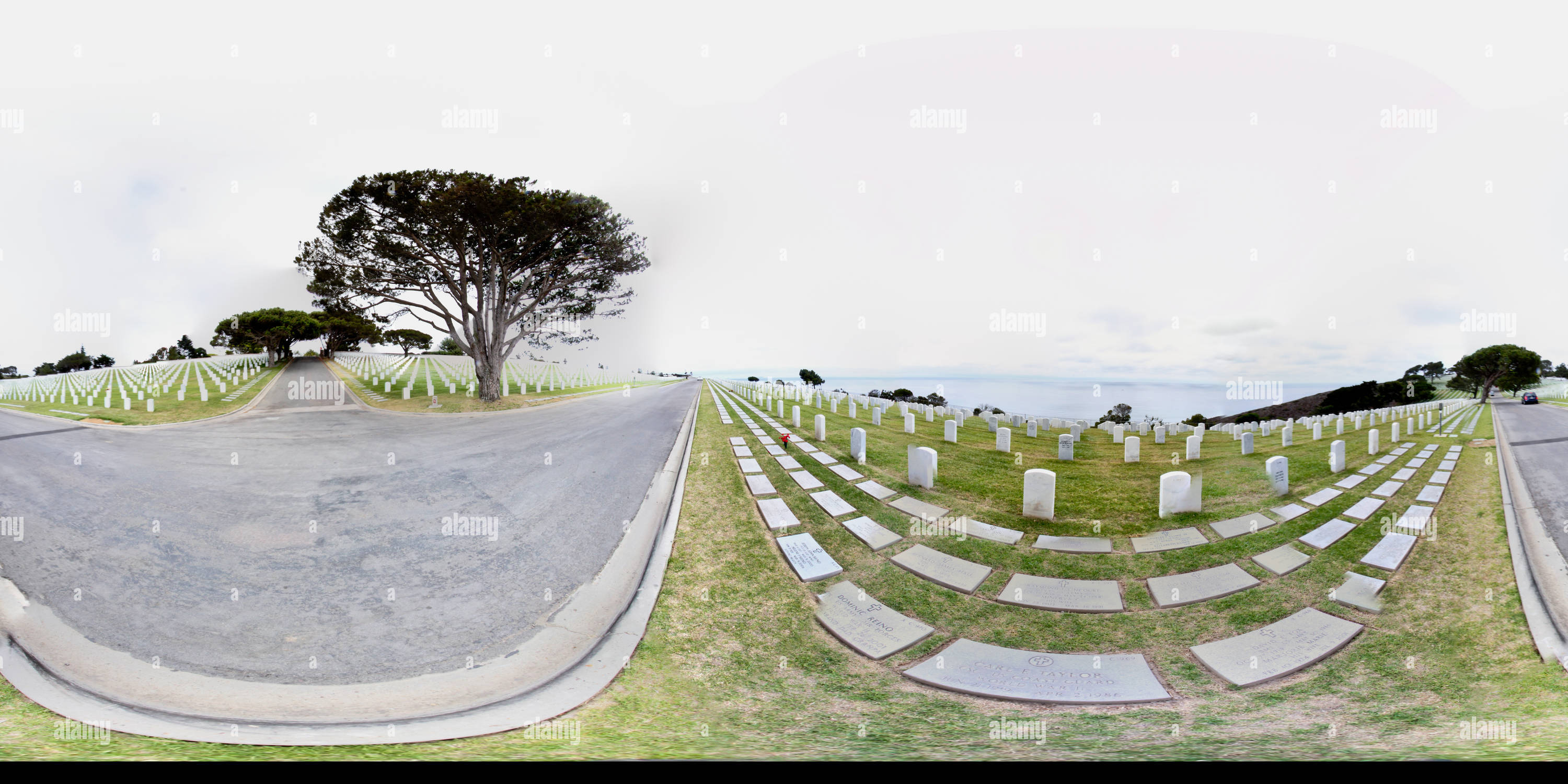 Vue panoramique à 360° de Navy Cemetary près de San Diego Vue panoramique à 360° de Navy Cemetary près de San Diego