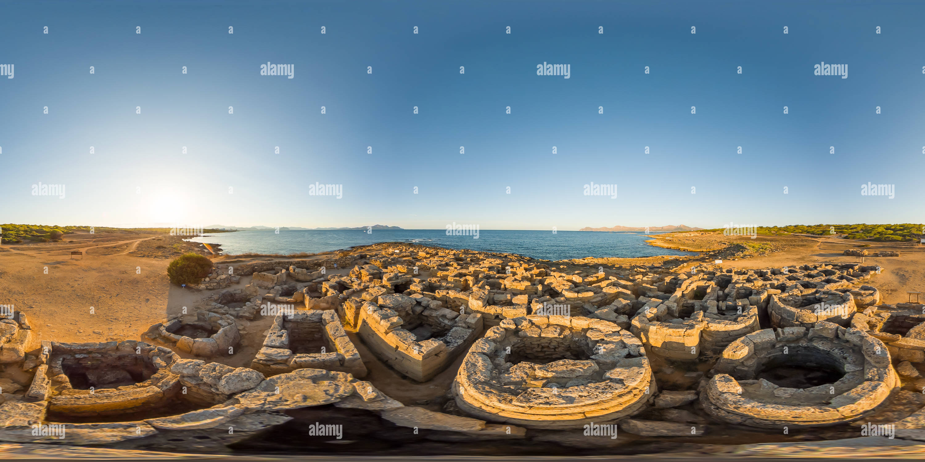 Vue panoramique à 360° de MALLORCA 360VR nécropole de son Real Espagne