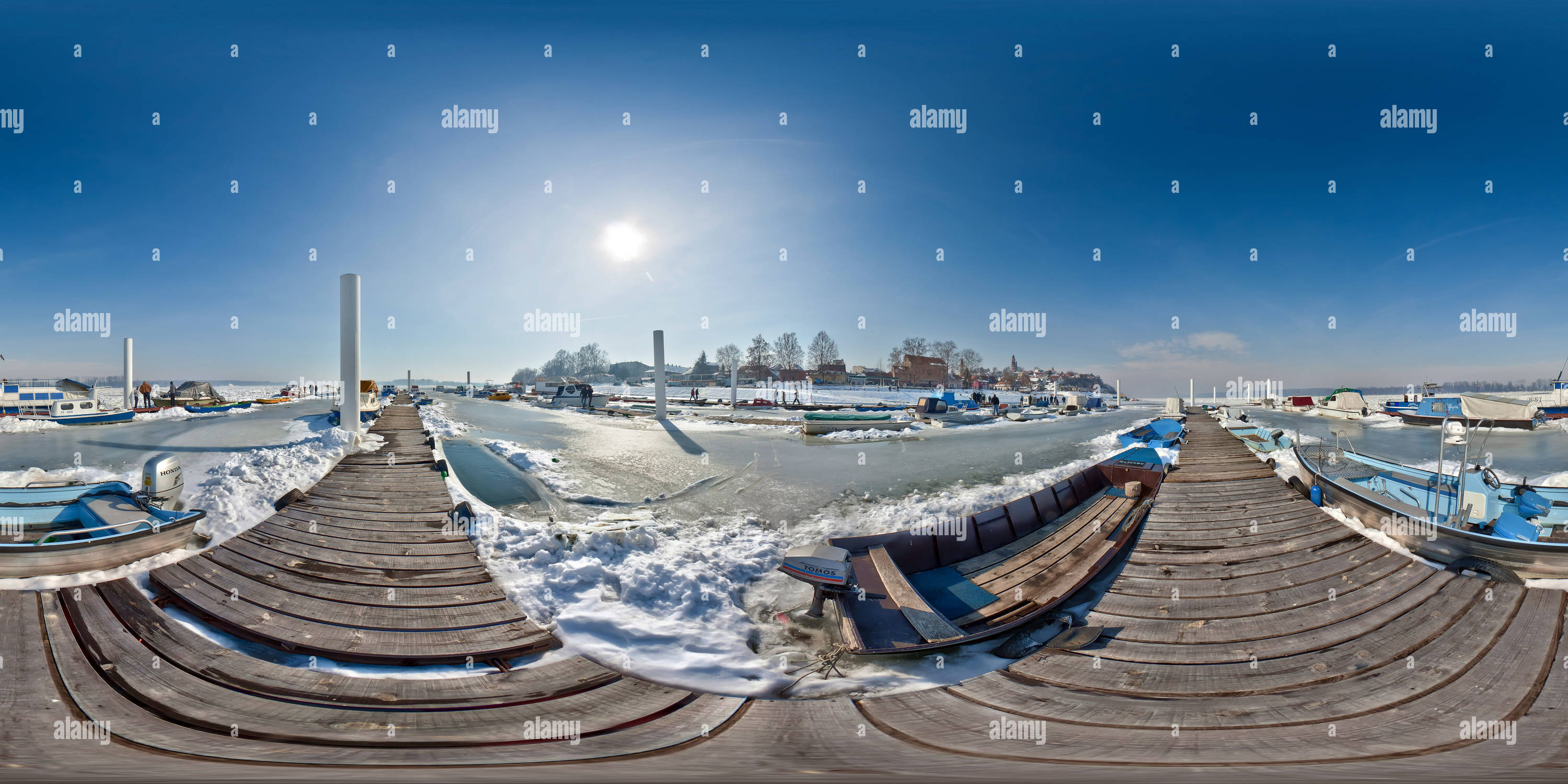 Vue panoramique à 360° de Marina Nautičari, Zemun 19 2 2012