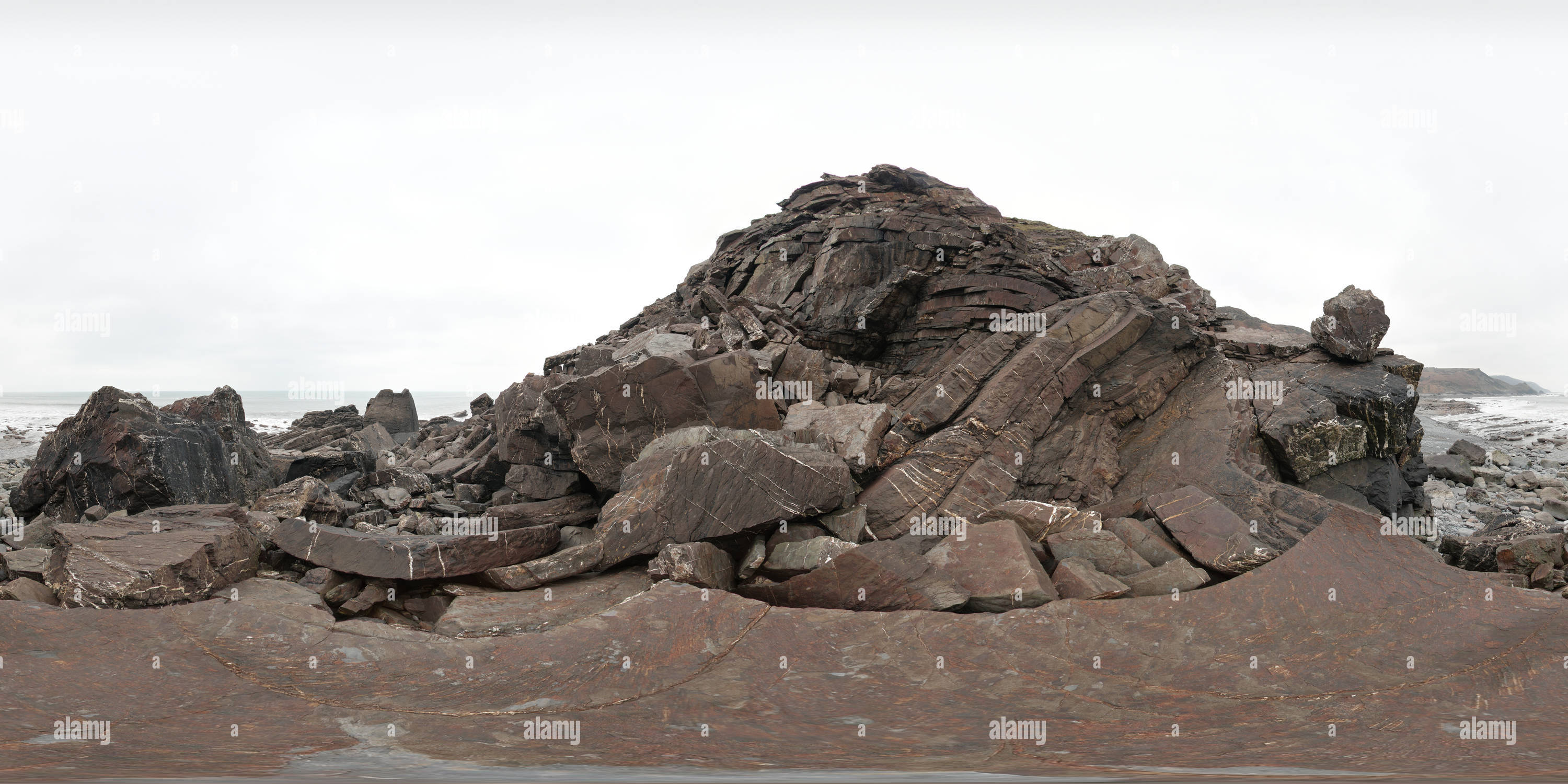 Vue panoramique à 360° de Millook Haven Folding