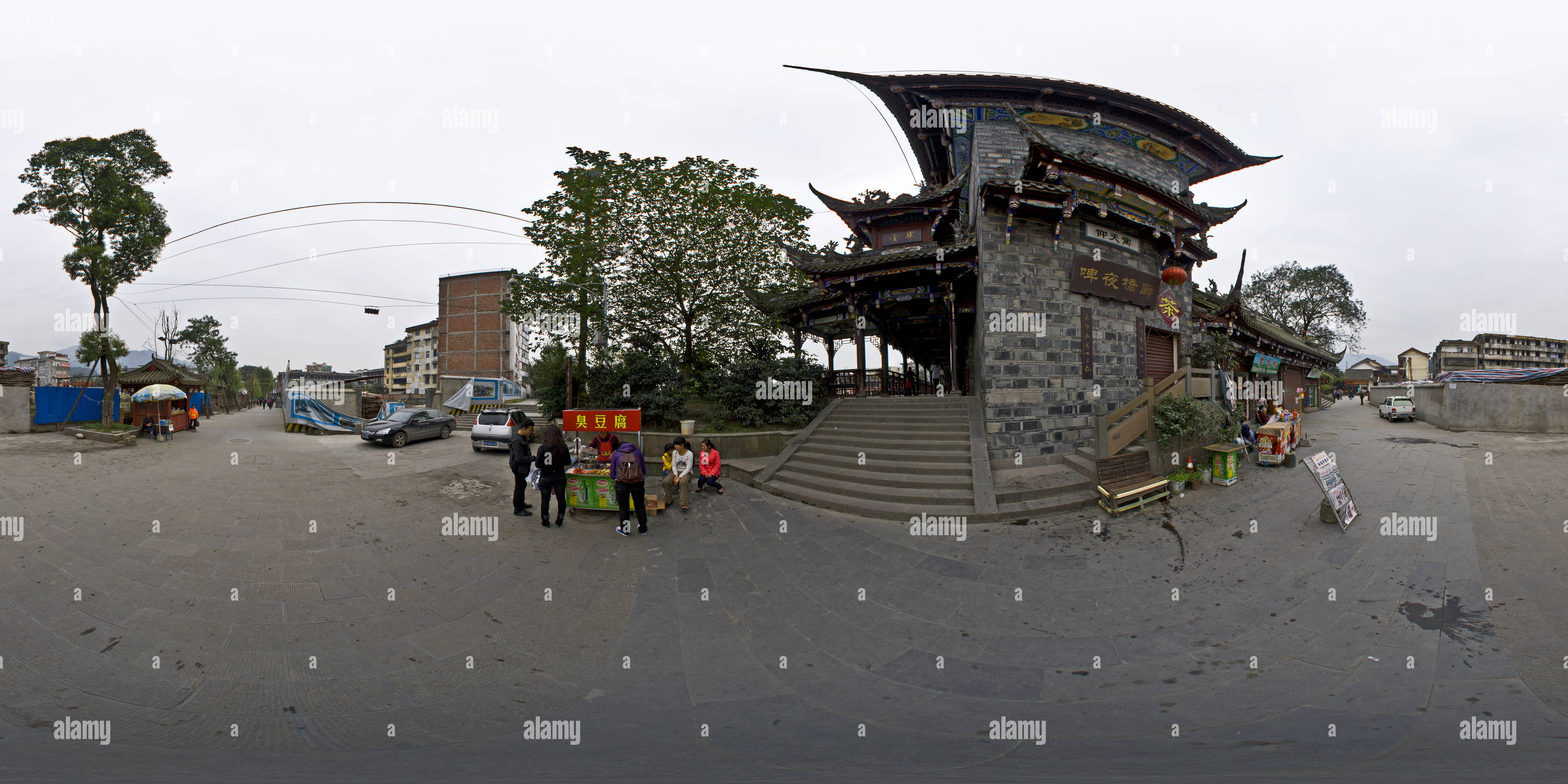 Vue panoramique à 360° de Ponts Dujiangyan-2