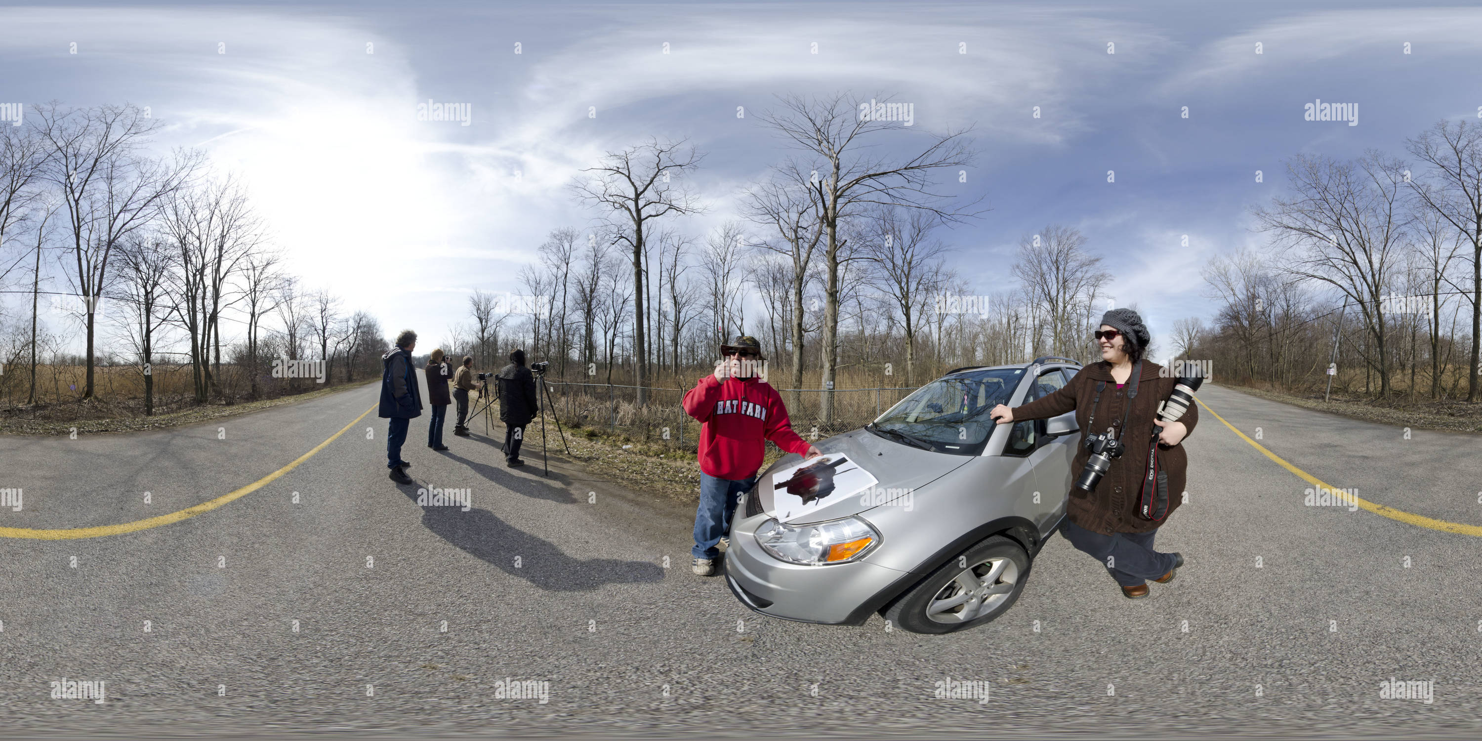 Vue panoramique à 360° de Shooting Bald Eagles