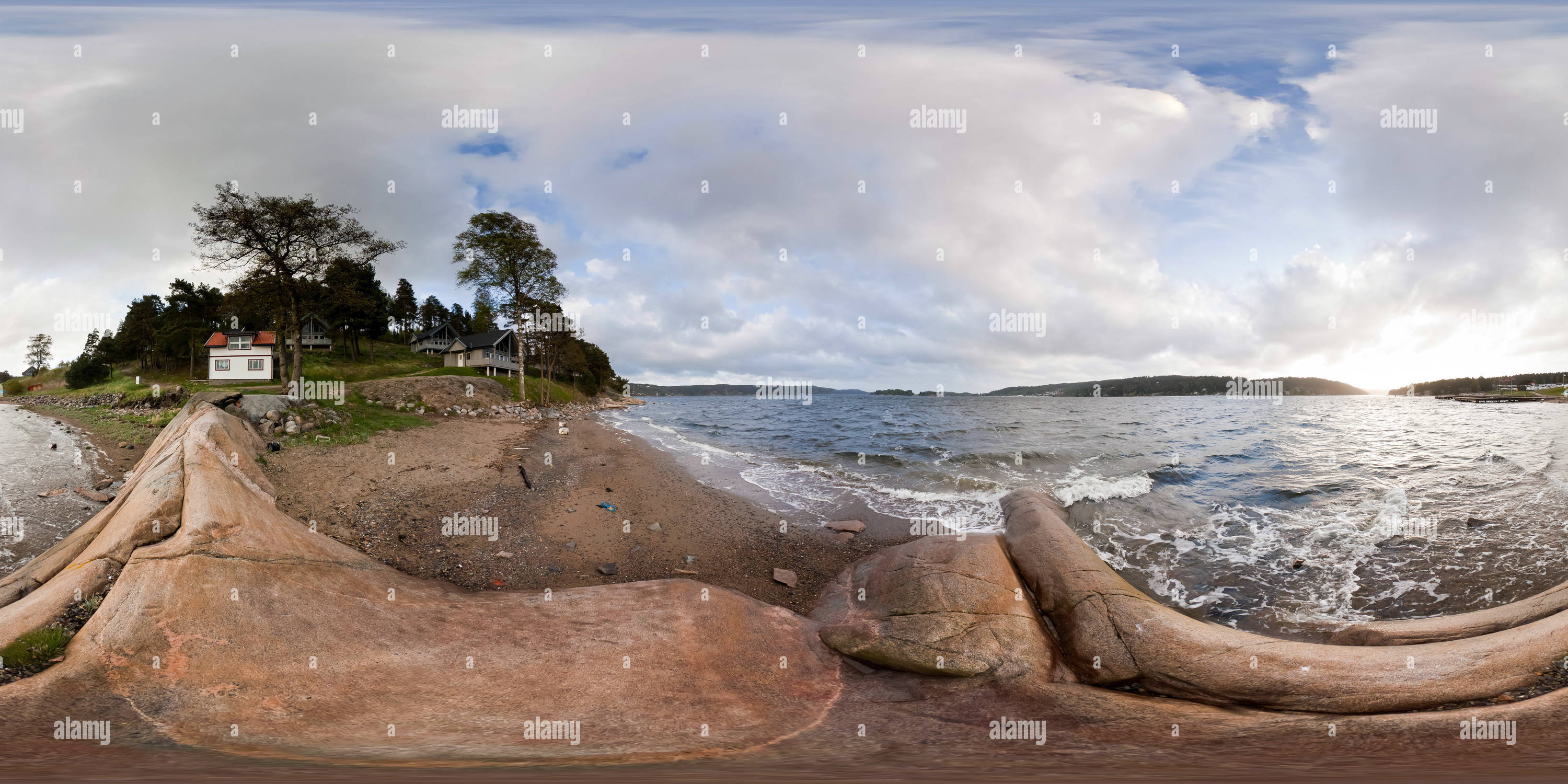 Vue panoramique à 360° de Kvastebyen, Norvège