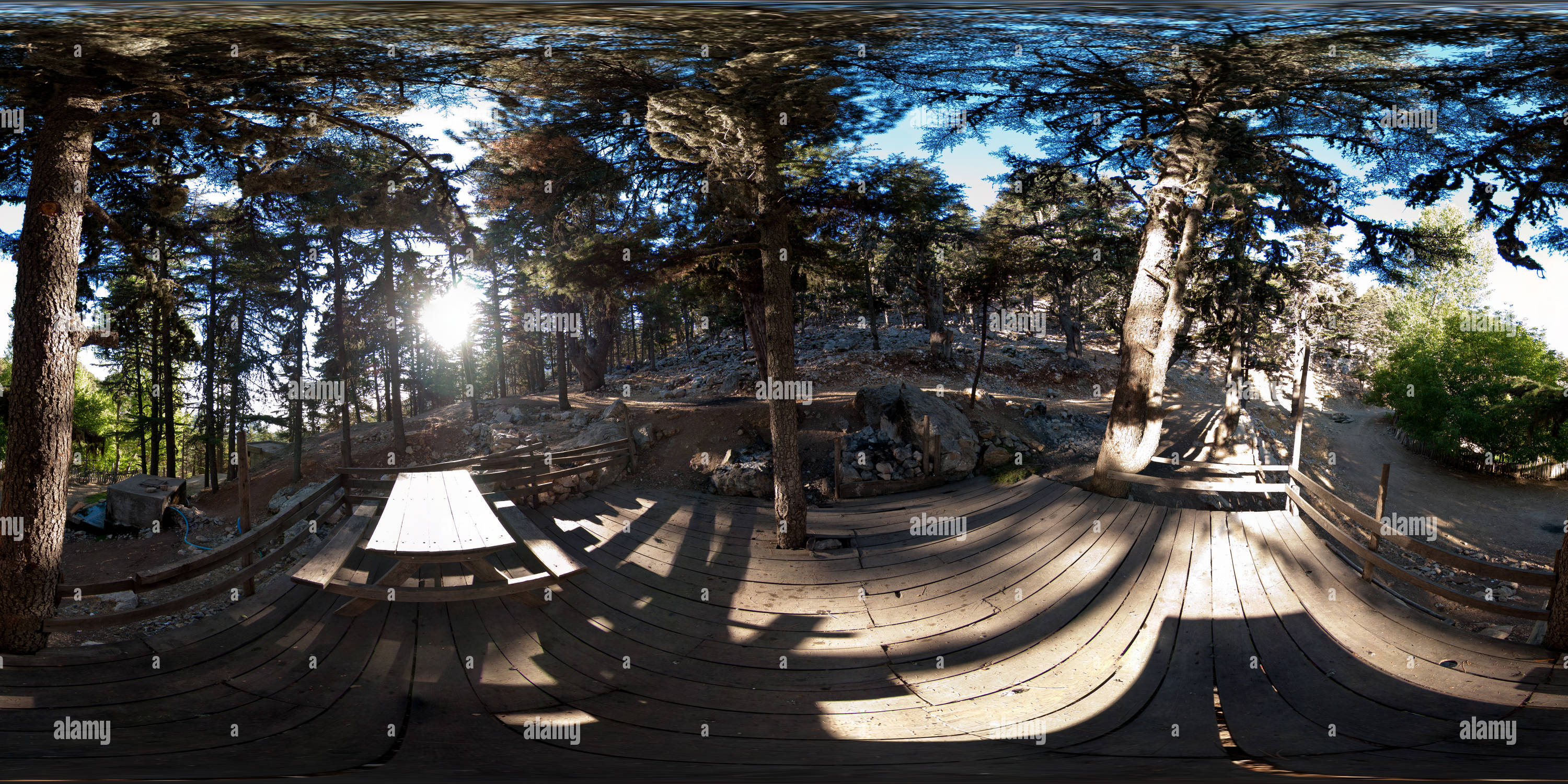 Vue panoramique à 360° de Place de camping près de Lycian Way, Turquie