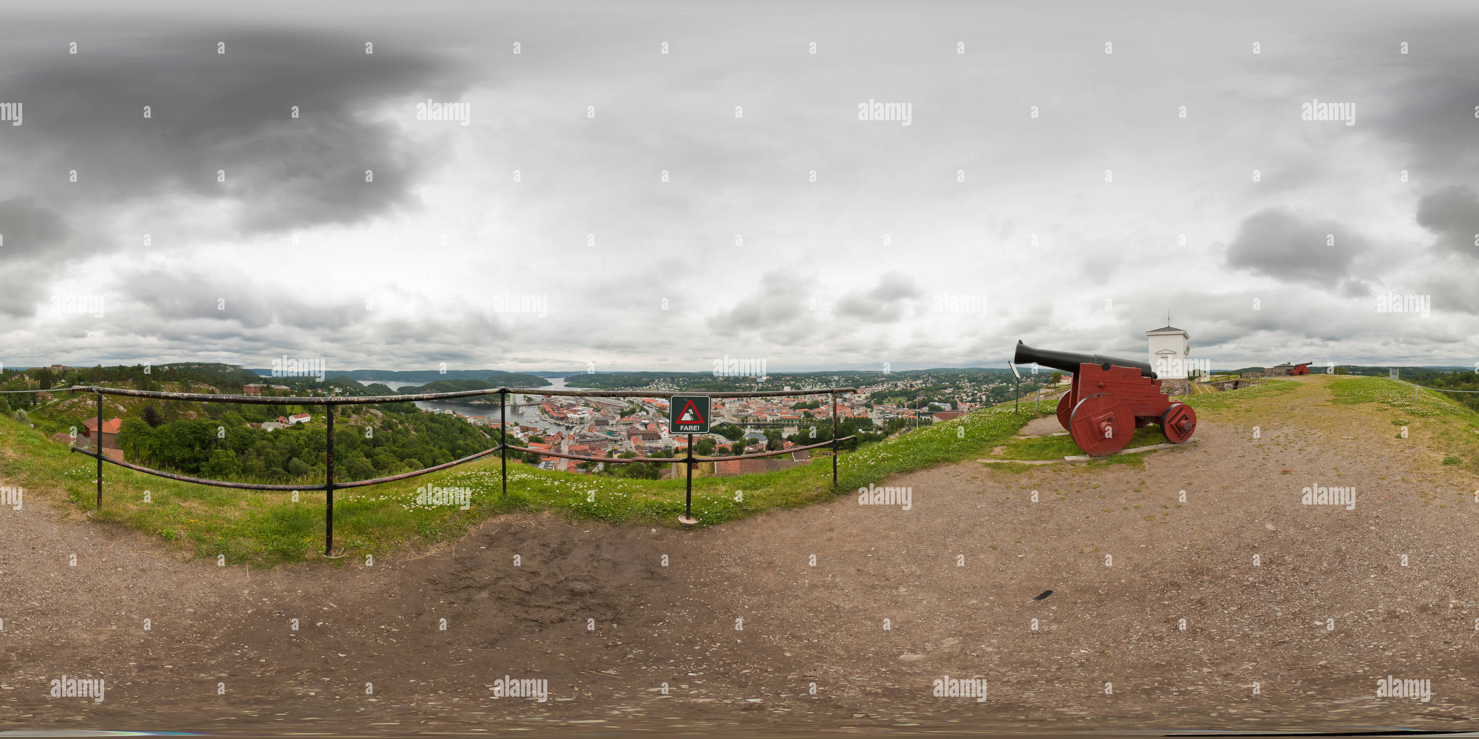 Vue panoramique à 360° de Vue depuis Fredriksten, Halden