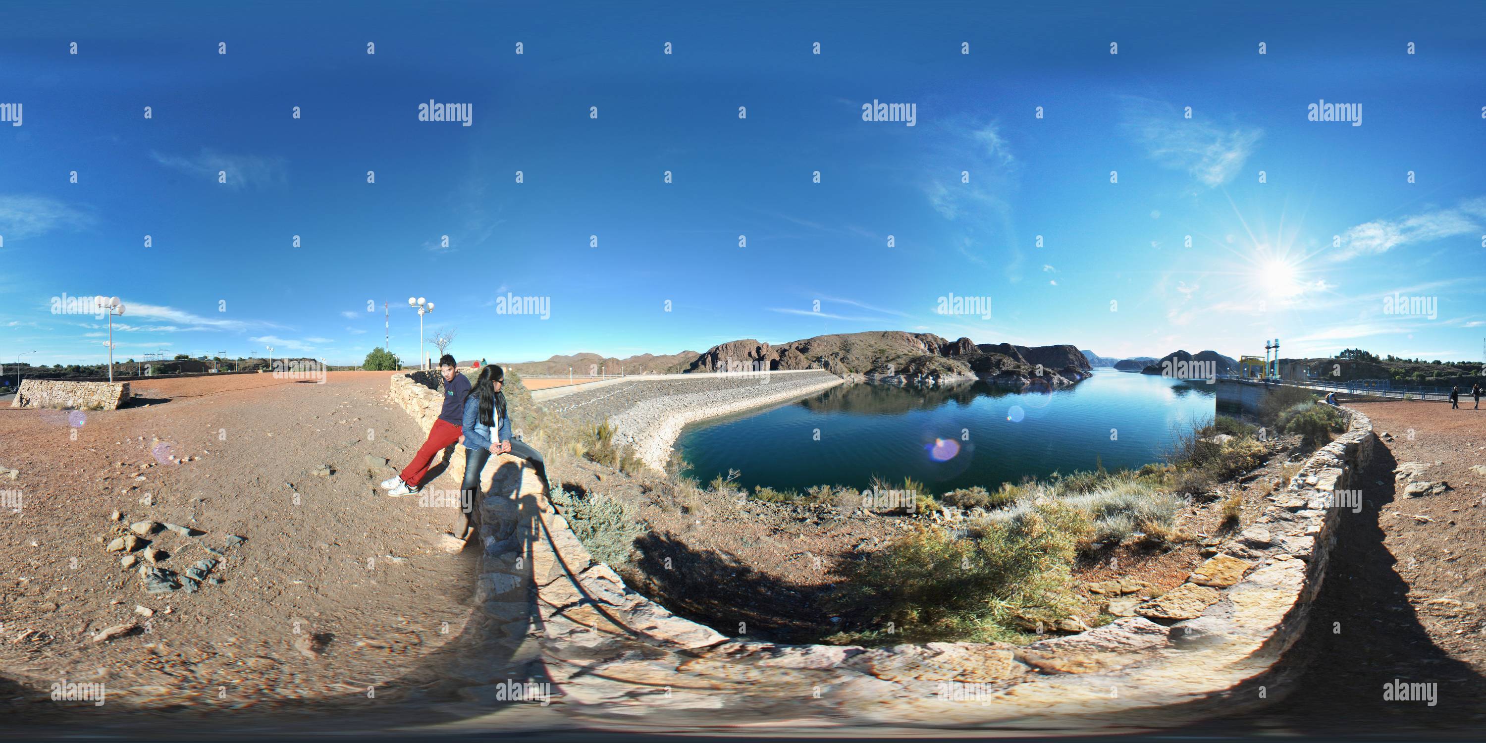 Vue panoramique à 360° de Represa 'Los Reyunos'