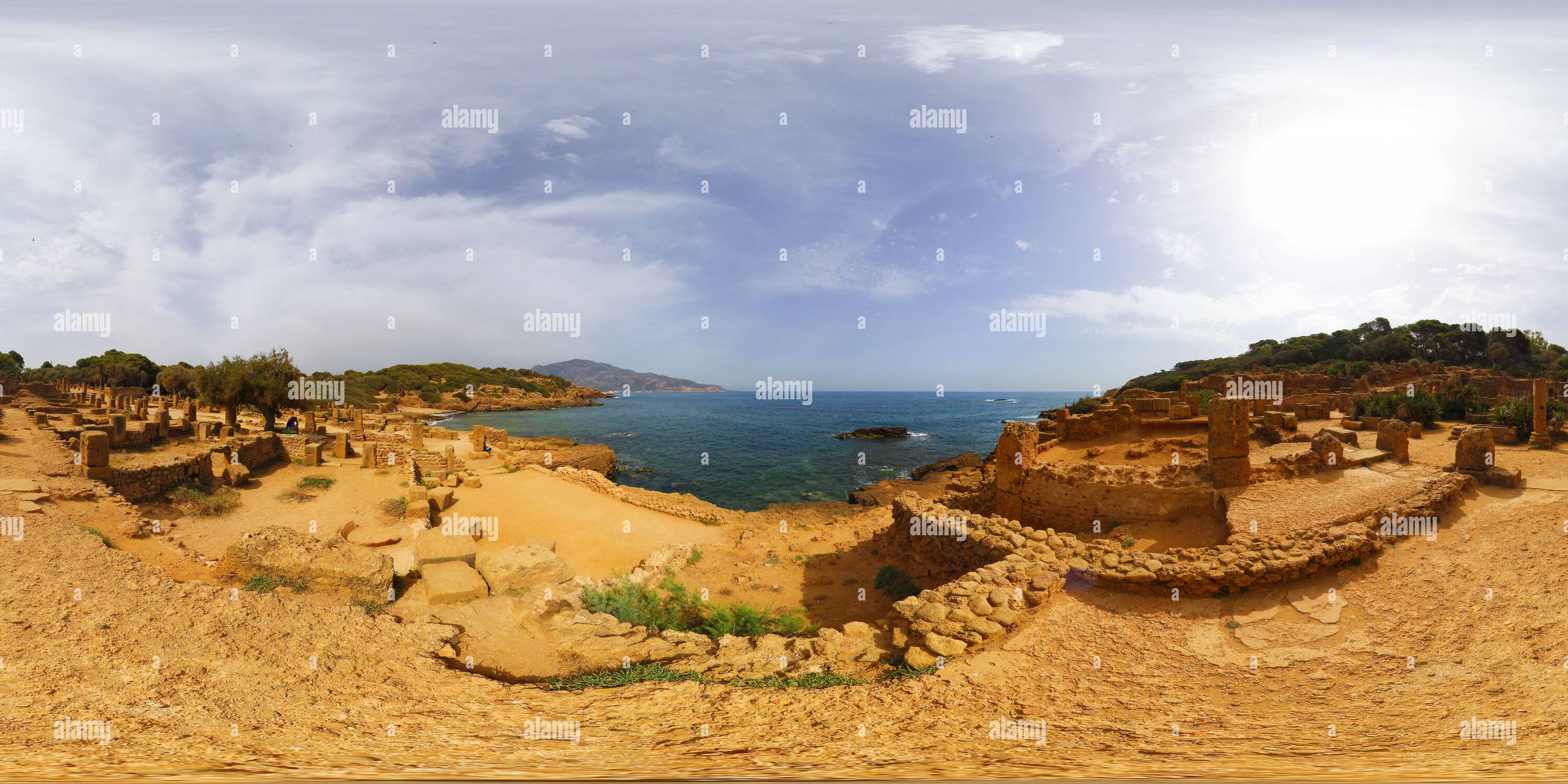 Vue panoramique à 360° de Ruines romaines de Tipaza (2 de 8) - Fresco House