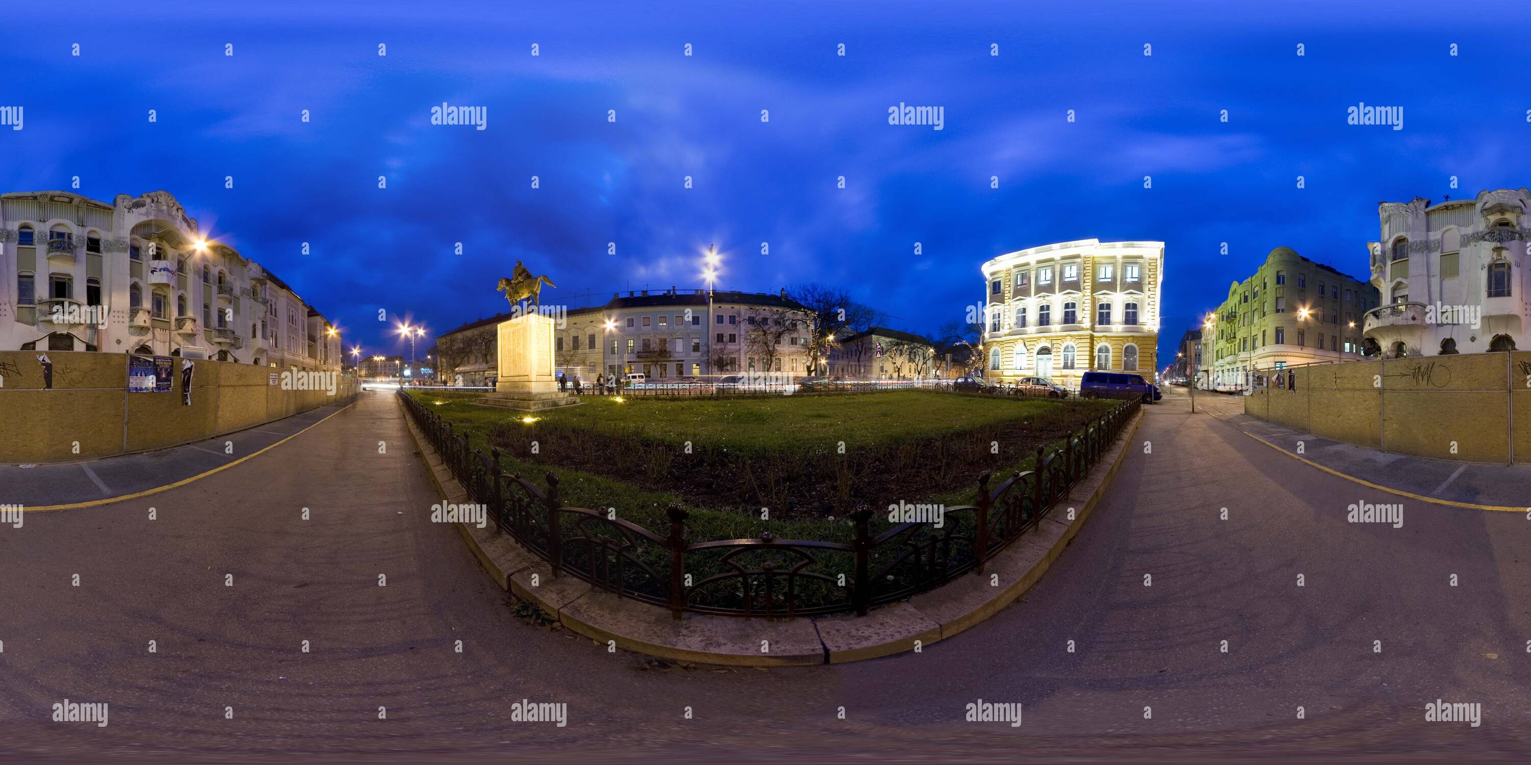 Vue panoramique à 360° de Rénovation du palais REOK de nuit