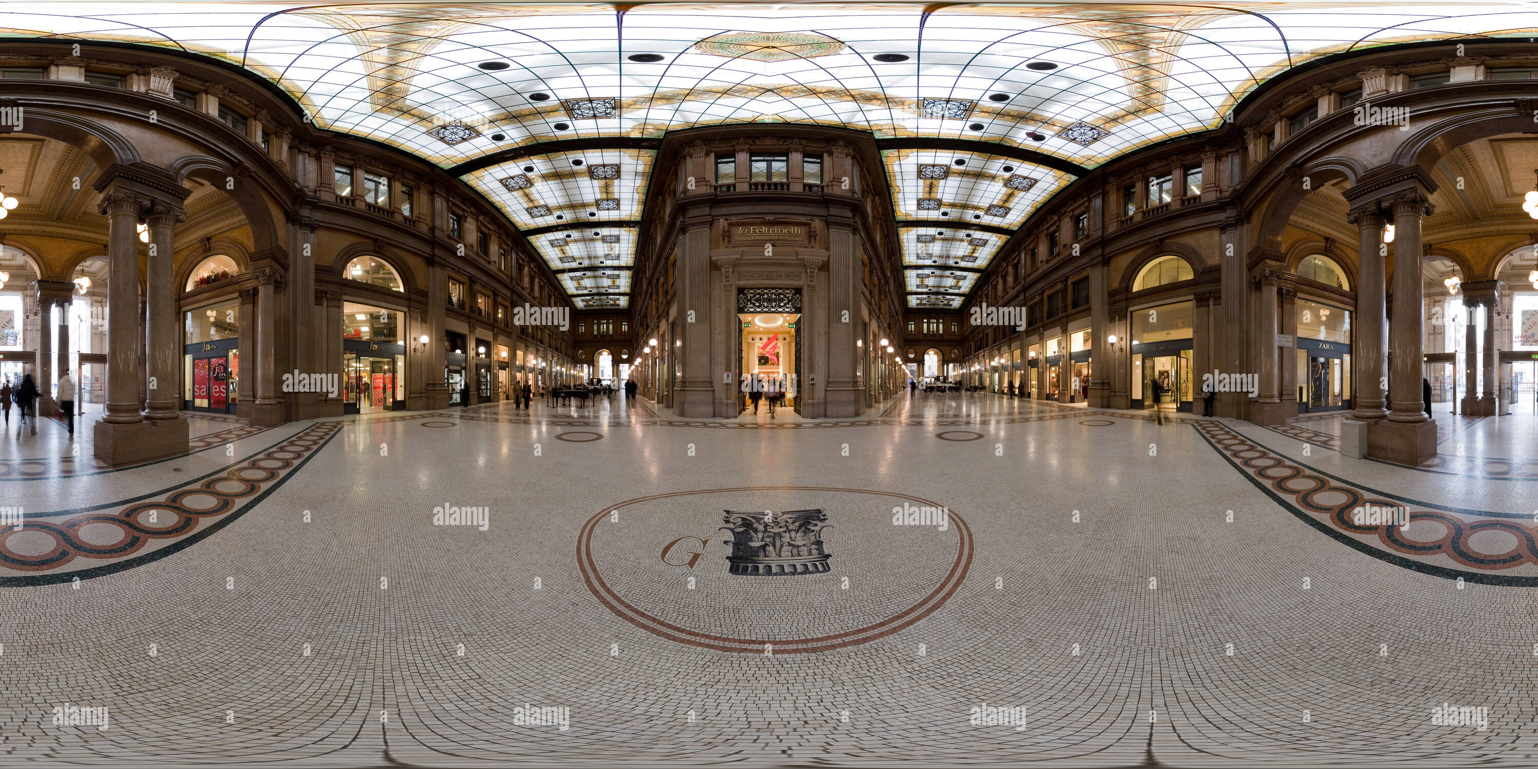 Vue panoramique à 360° de Galleria Alberto Sordi Rom