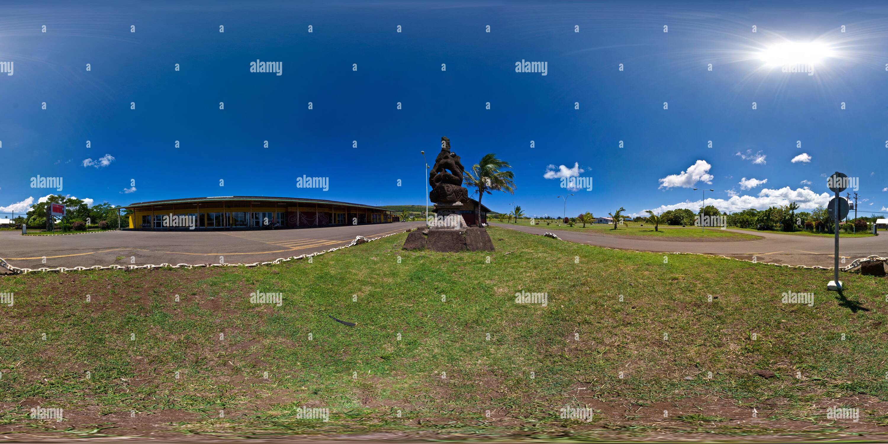 Vue panoramique à 360° de L'aéroport de Mataveri