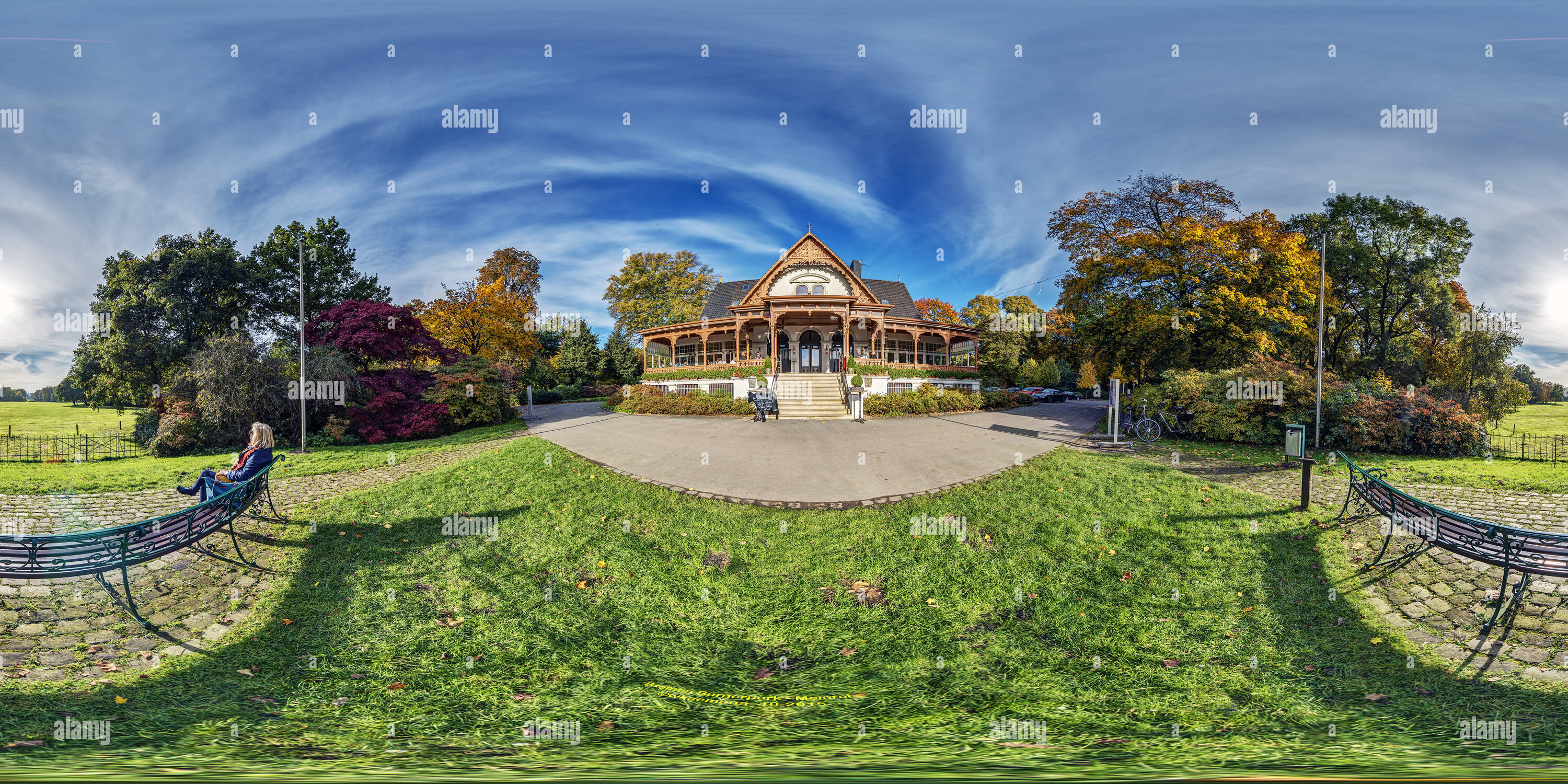 Vue panoramique à 360° de Meierei im Bürgerpark de Brême - Okt. 25-2015