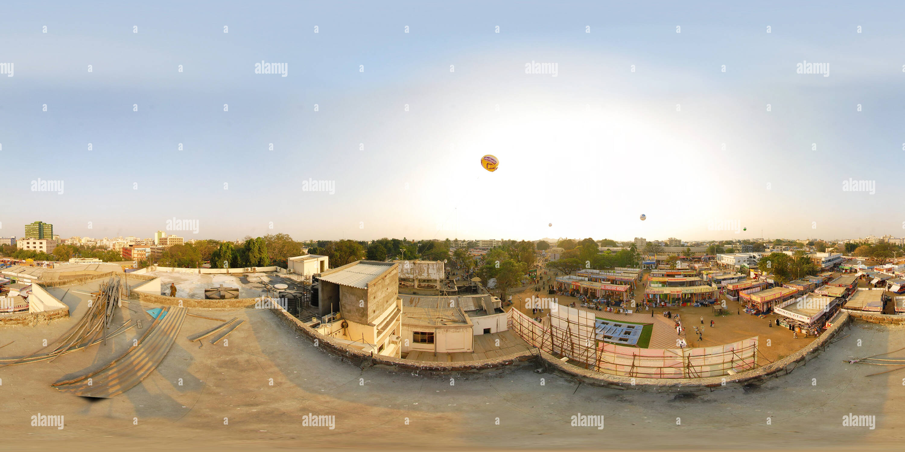 Vue panoramique à 360° de Eibition industrielle Arial shot