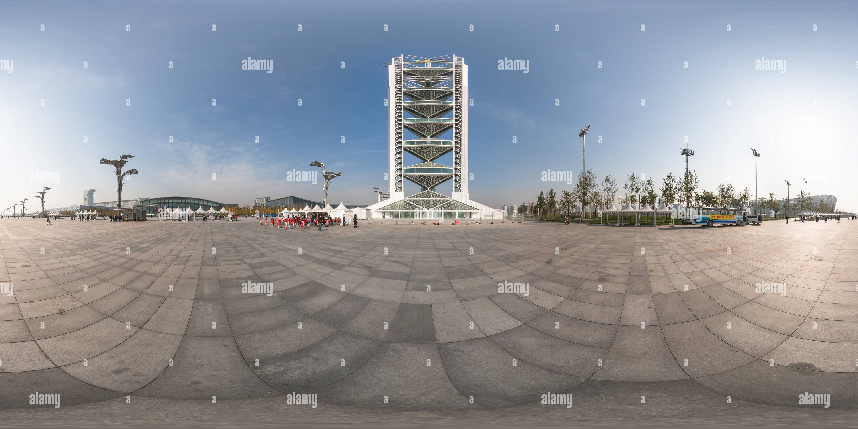 Vue panoramique à 360° de Parc des Jeux olympiques "exquisite tower"