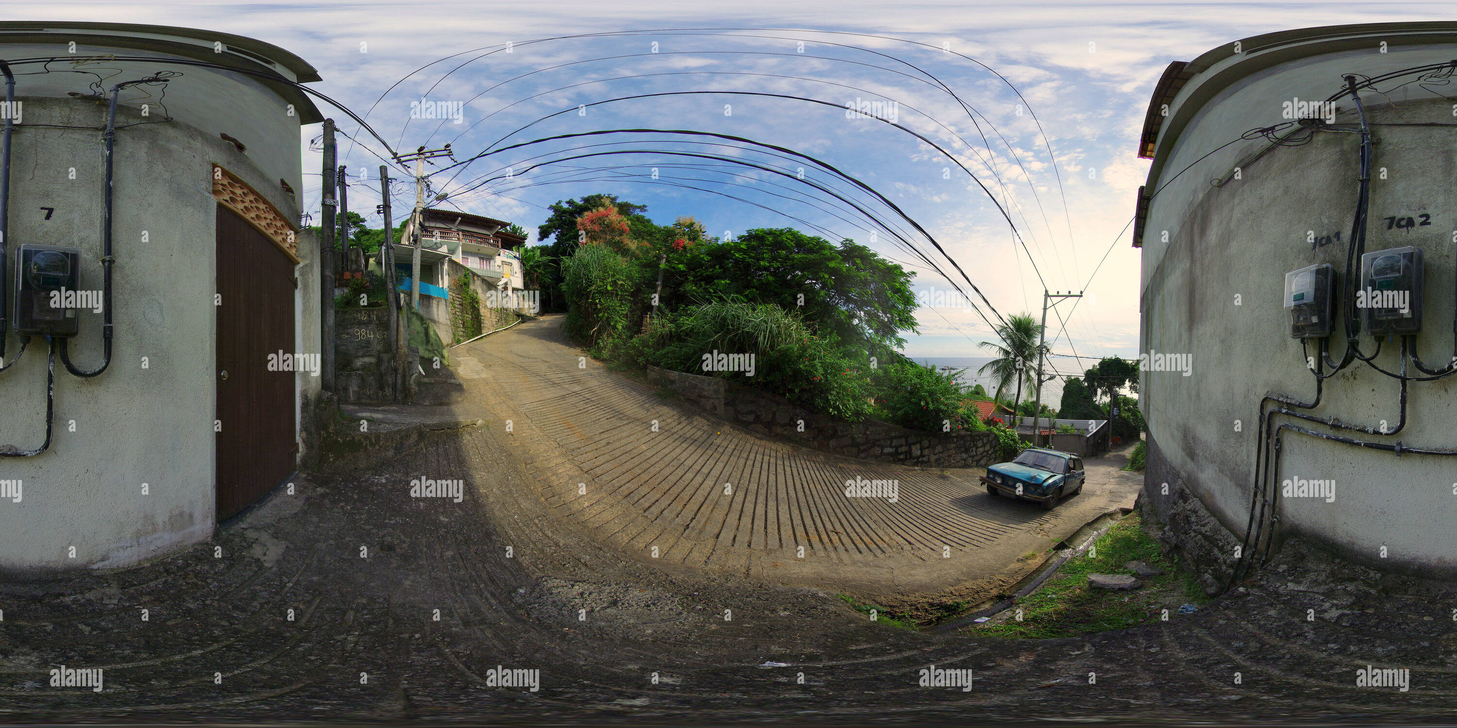 Vue panoramique à 360° de En montant la colline à Barra de Guaratiba