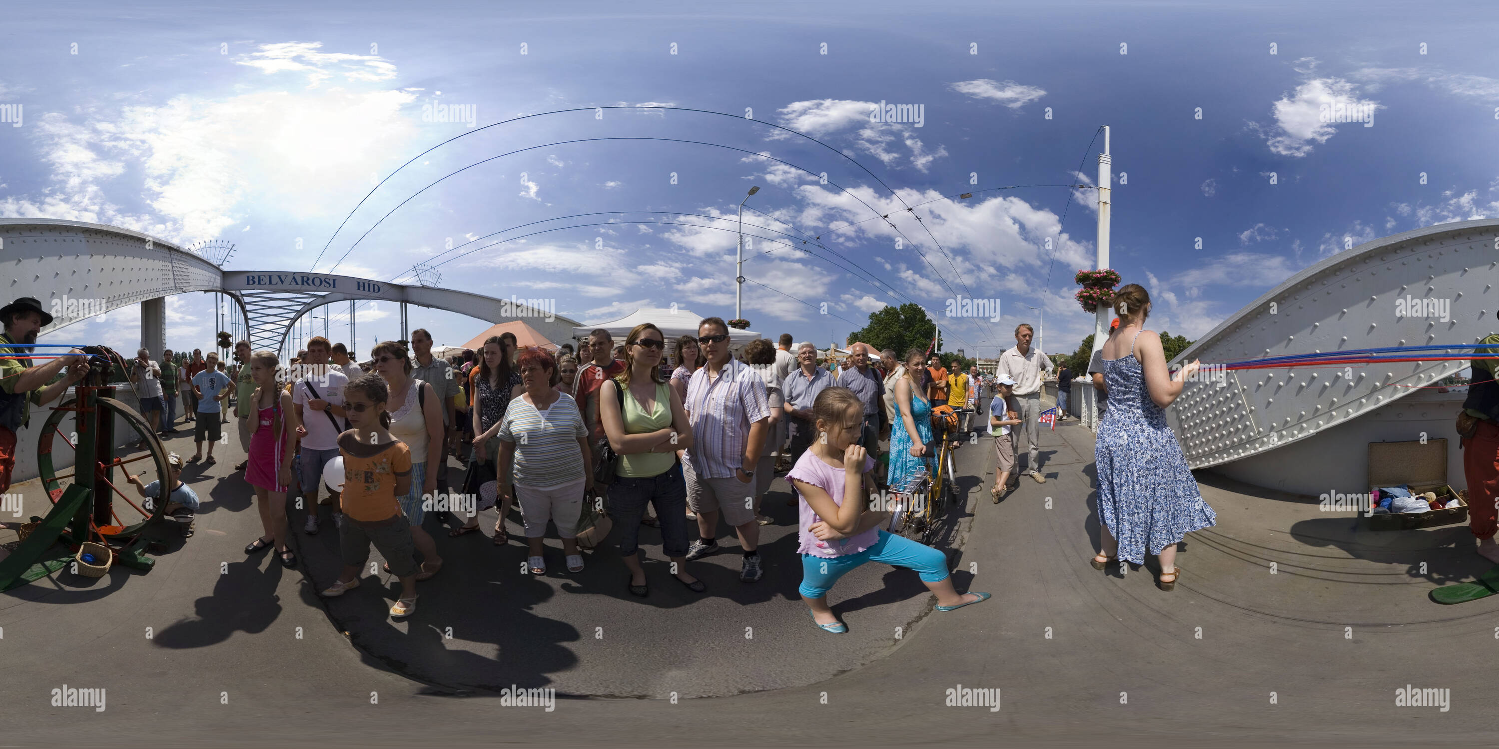 Vue panoramique à 360° de La journée de Szeged - Bridge - machine à manuel