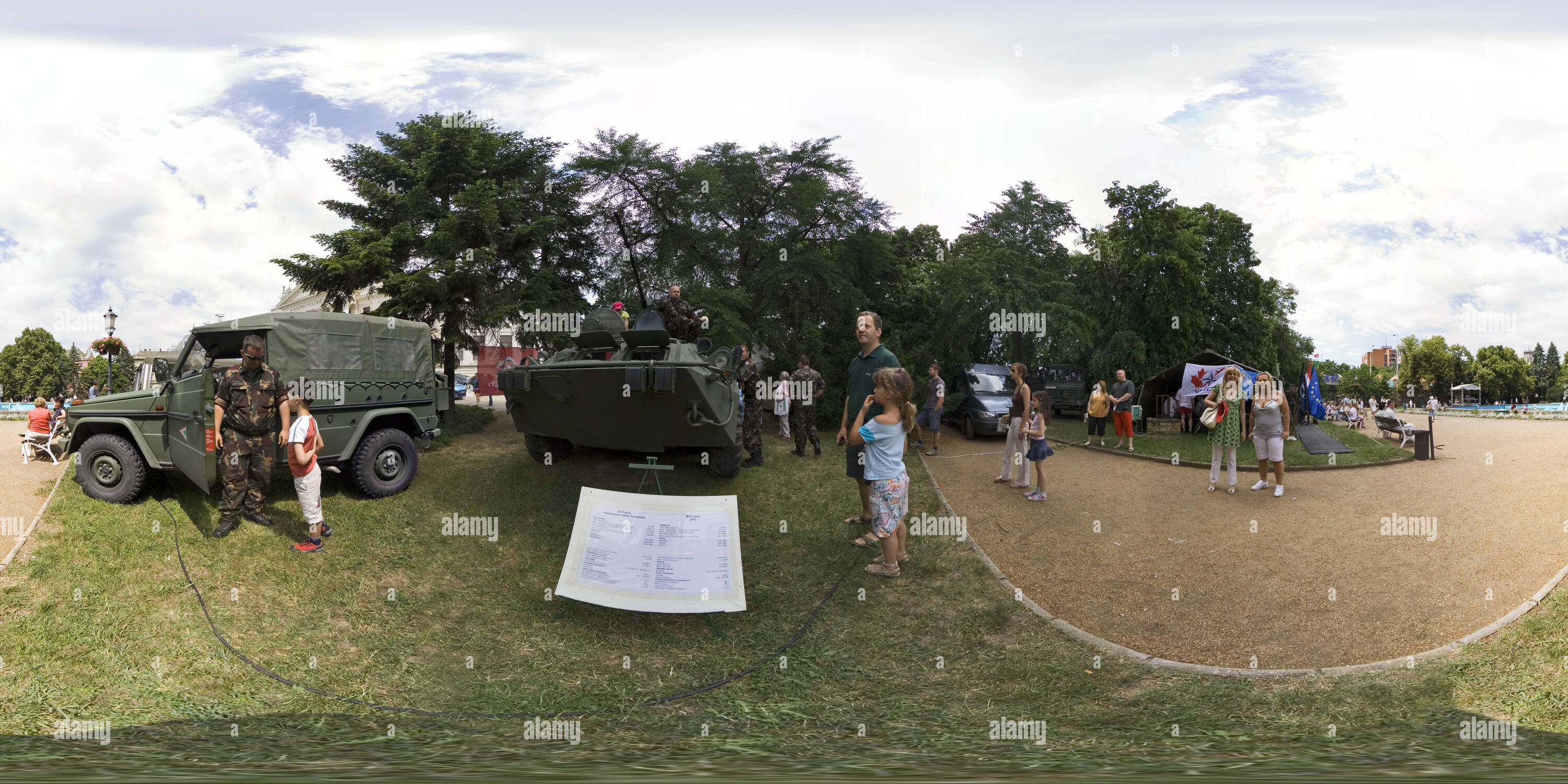 Vue panoramique à 360° de La journée de Szeged - show militaire