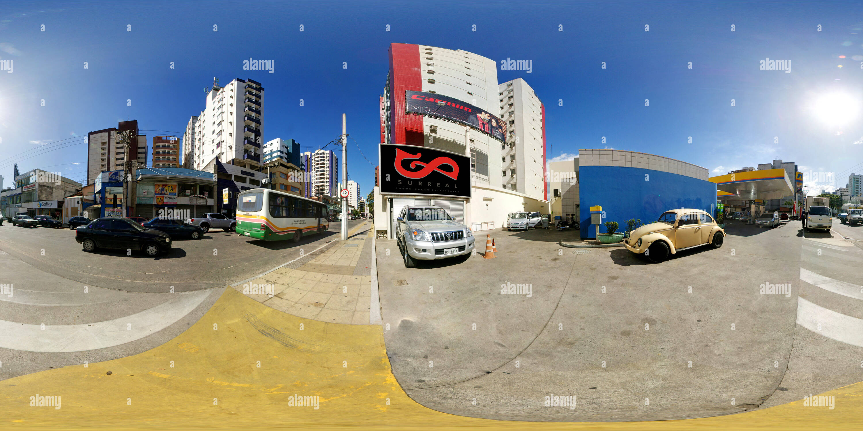 Vue panoramique à 360° de Posto Ipiranga na Avenida Hugo Musso