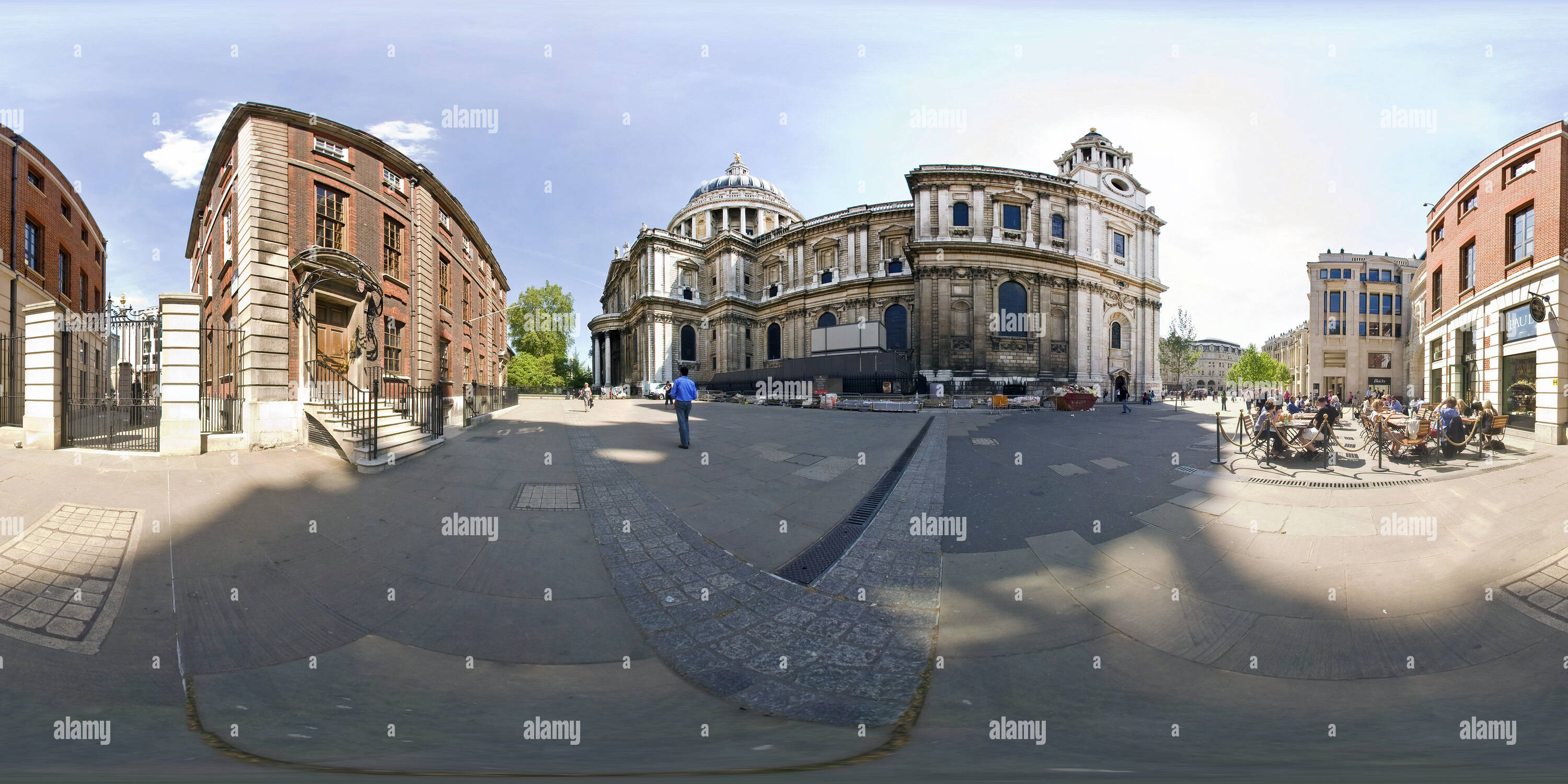 Vue panoramique à 360° de La Cathédrale St Paul, à Londres