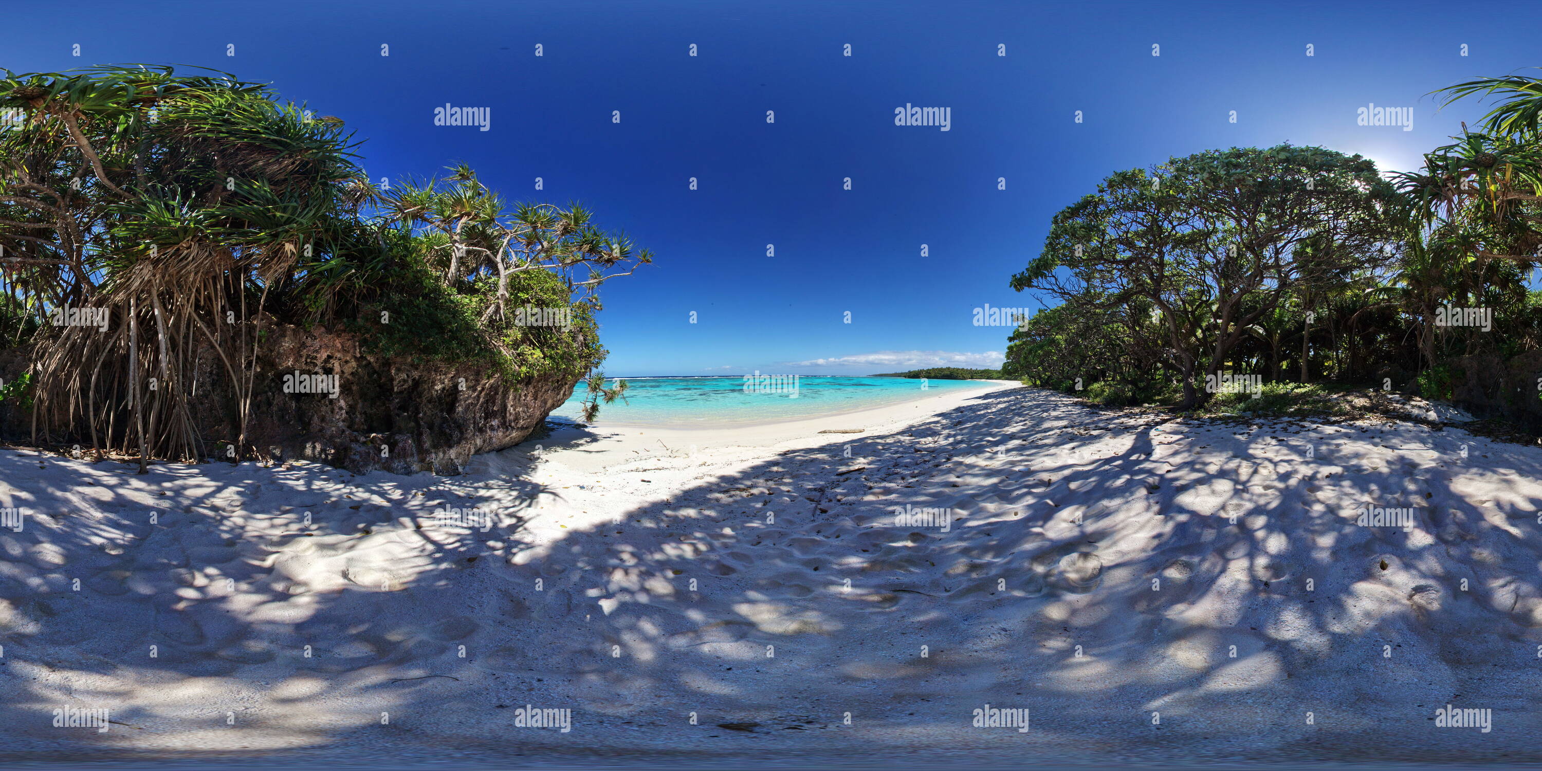 Vue panoramique à 360° de Lifou d''Niekej Beach Nouvelle Calédonie