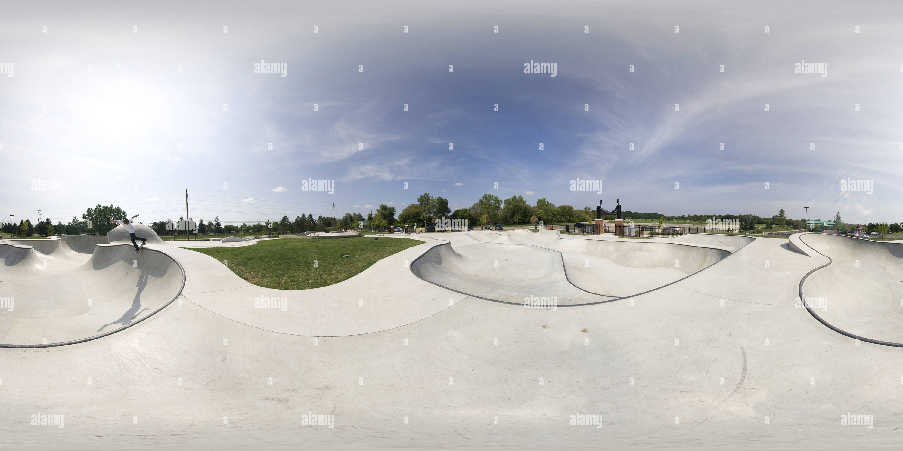 Vue panoramique à 360° de Riley skatepark