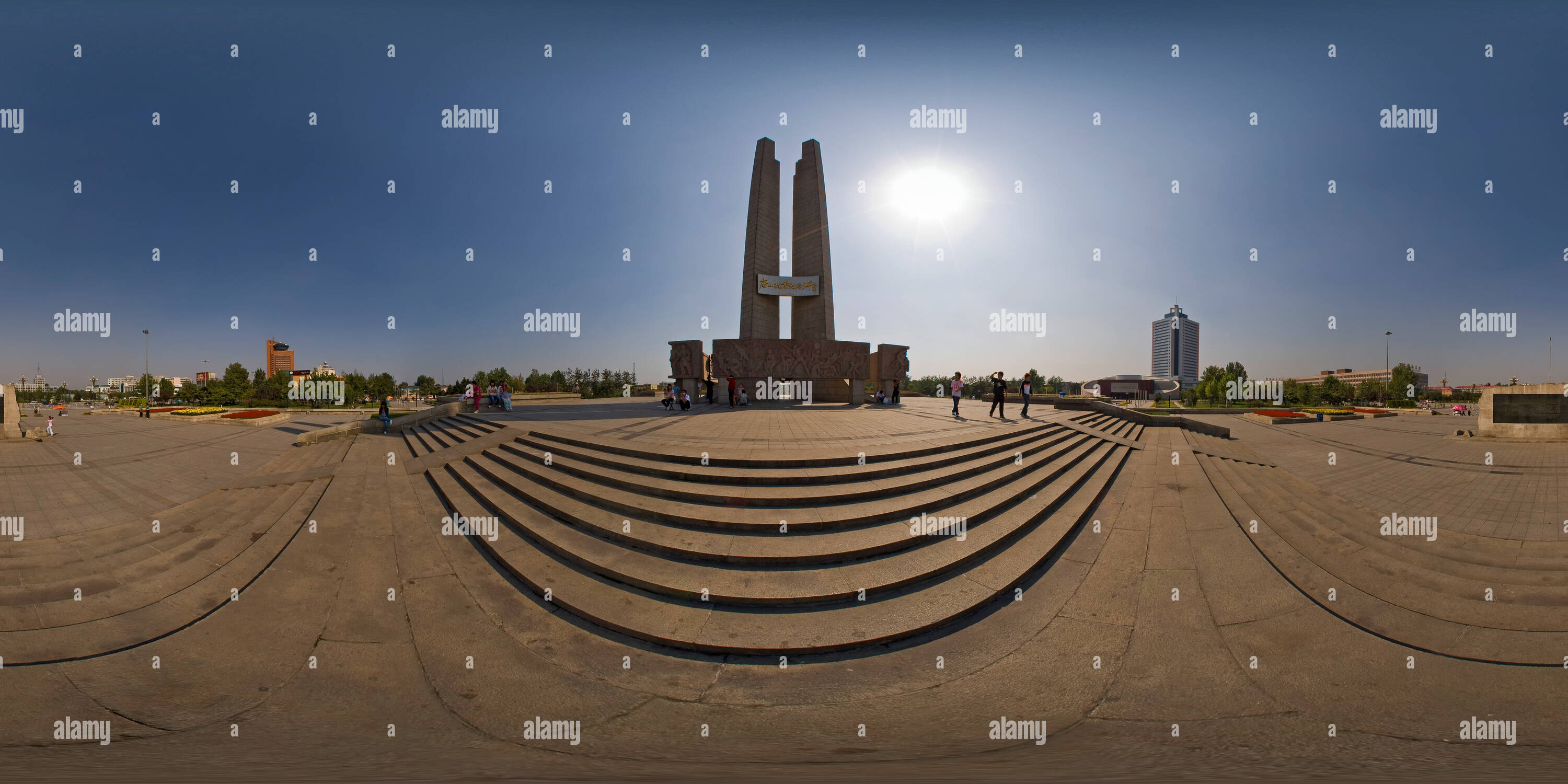 Vue panoramique à 360° de Tremblement de terre de Tangshan Memorial