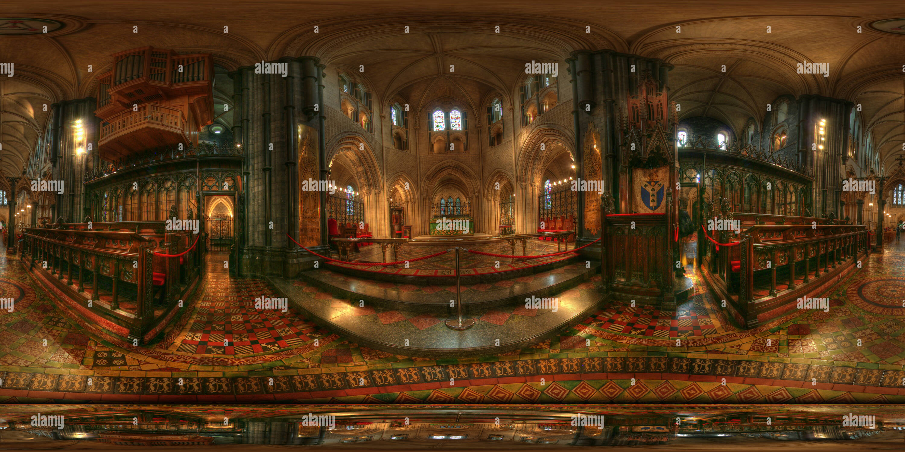 Vue panoramique à 360° de Christ Church Altar, Dublin, Irlande