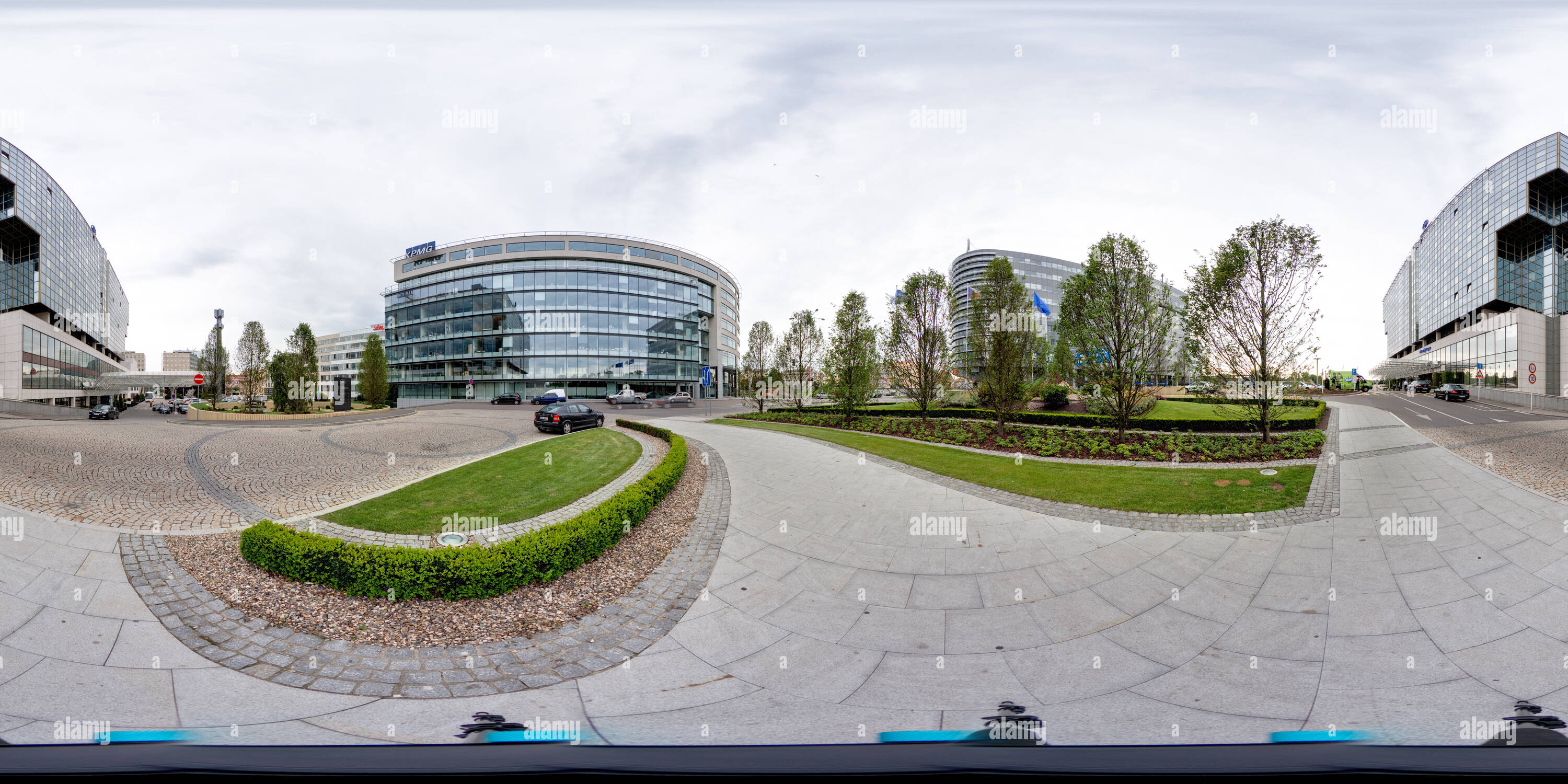 Vue panoramique à 360° de En face de l'hôtel Hilton à Prague