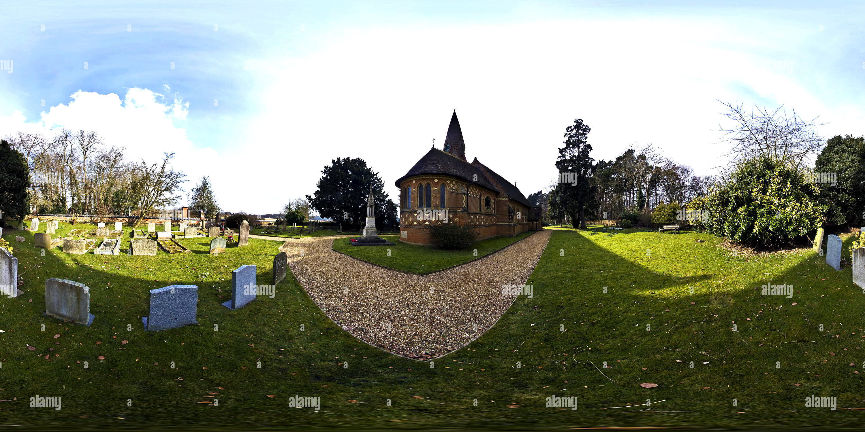 Vue panoramique à 360° de Ayot St Peter Village Herfordshire