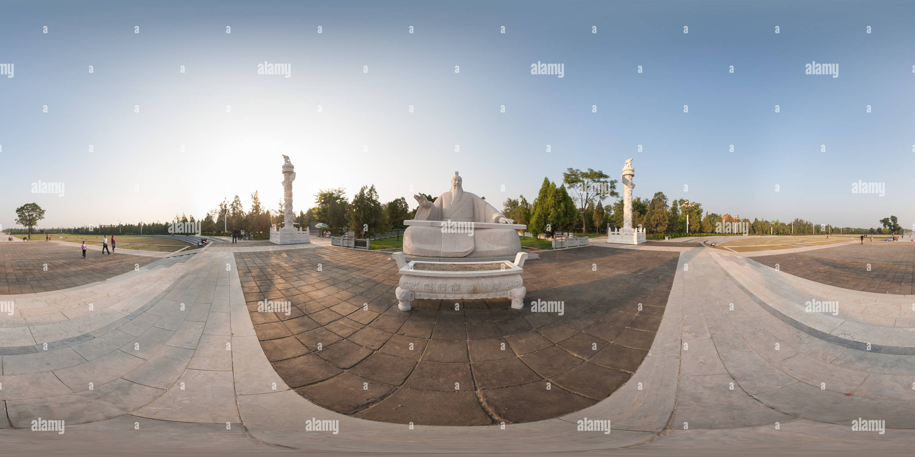 Vue panoramique à 360° de Mausolée d'Yuncheng-Shundi(Statue de l'Empereur Shun)