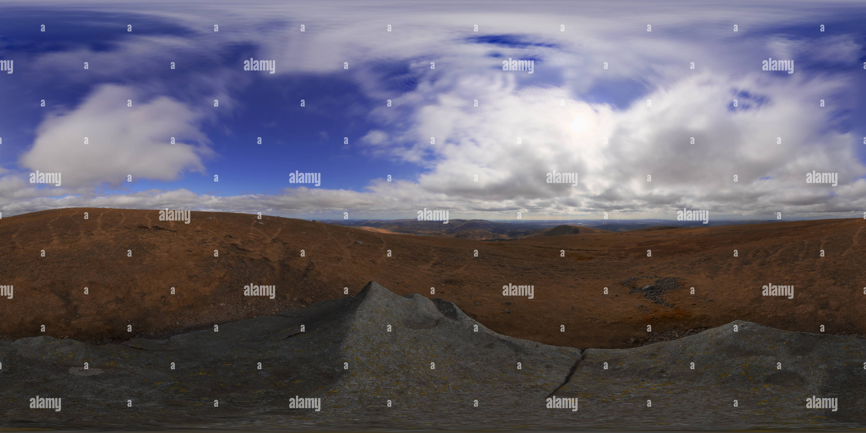 Vue panoramique à 360° de Pas un Site d'impact de météorite