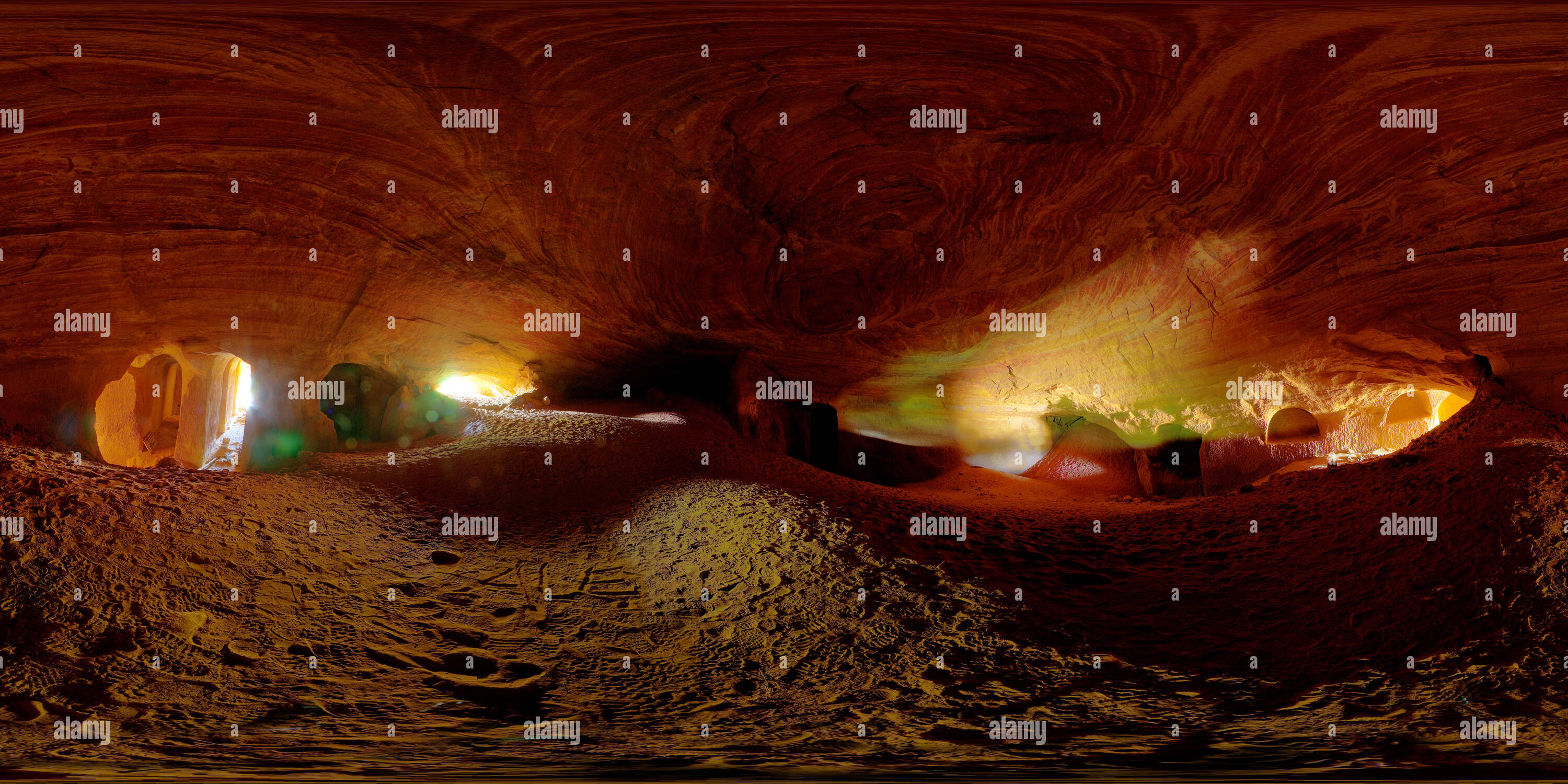 Vue panoramique à 360° de L'ocre de bruoux mines 001