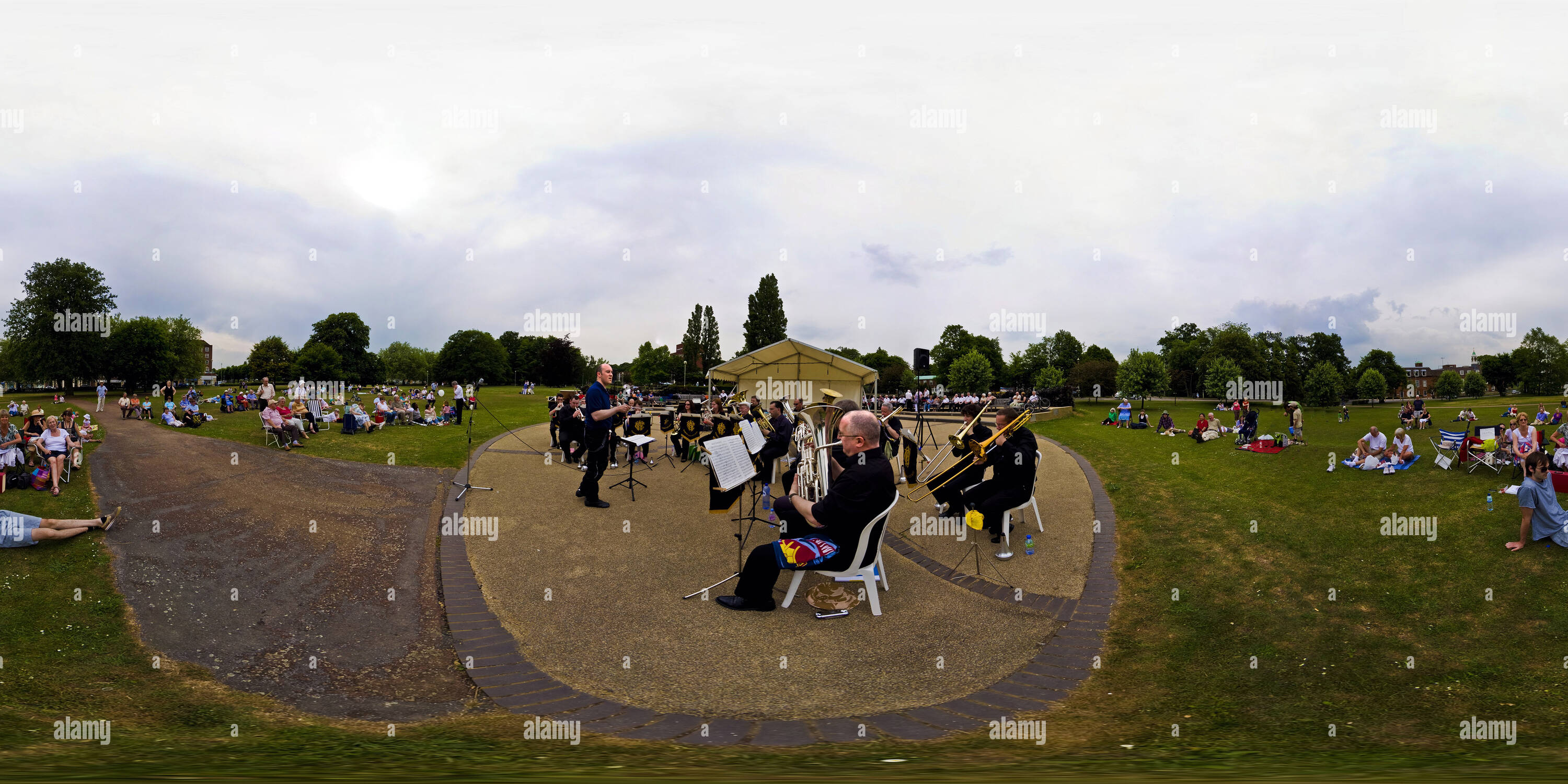 Vue panoramique à 360° de Sur le campus de la bande