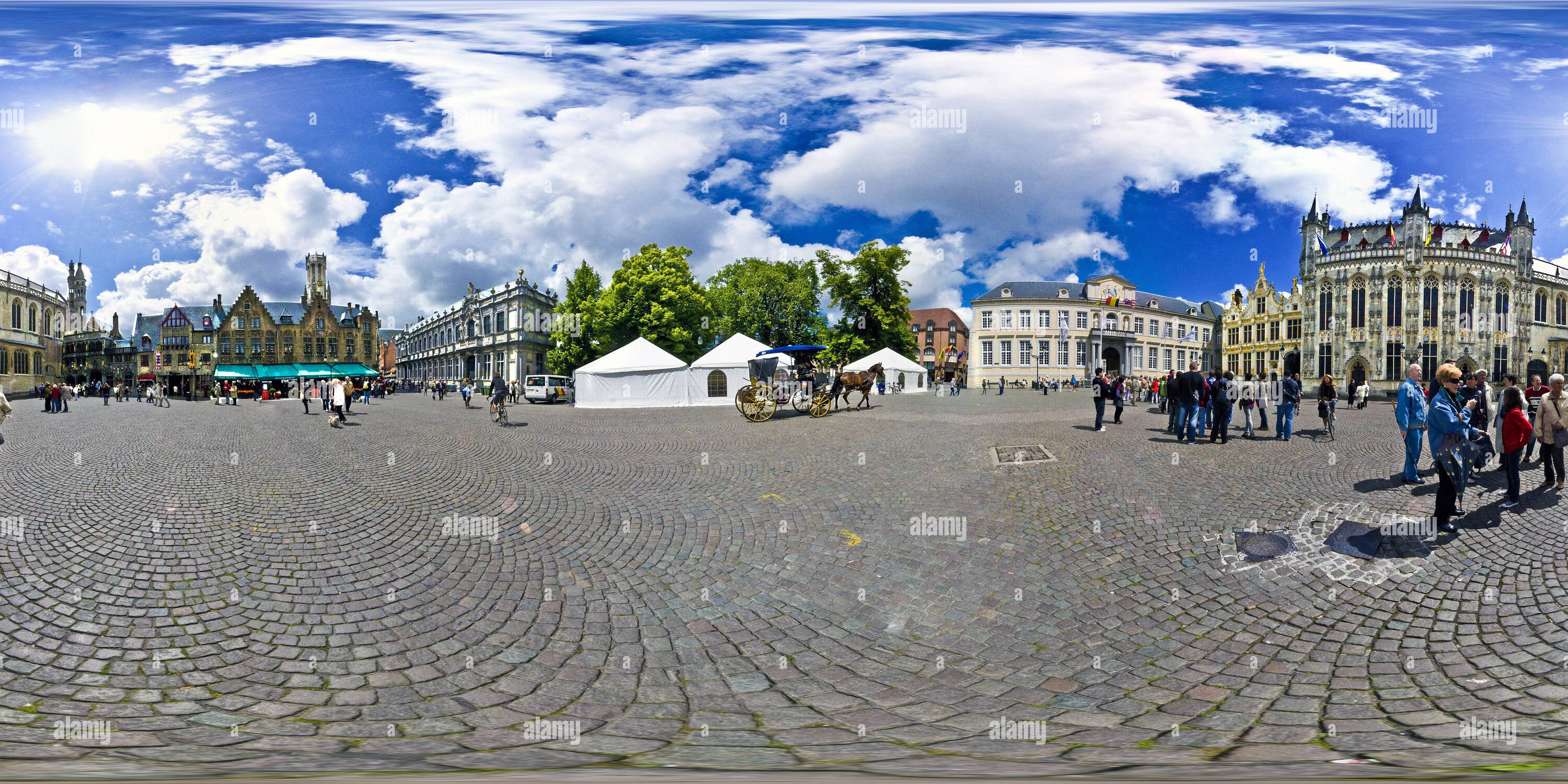 Vue panoramique à 360° de Le Burg - Brugge (Bruges)